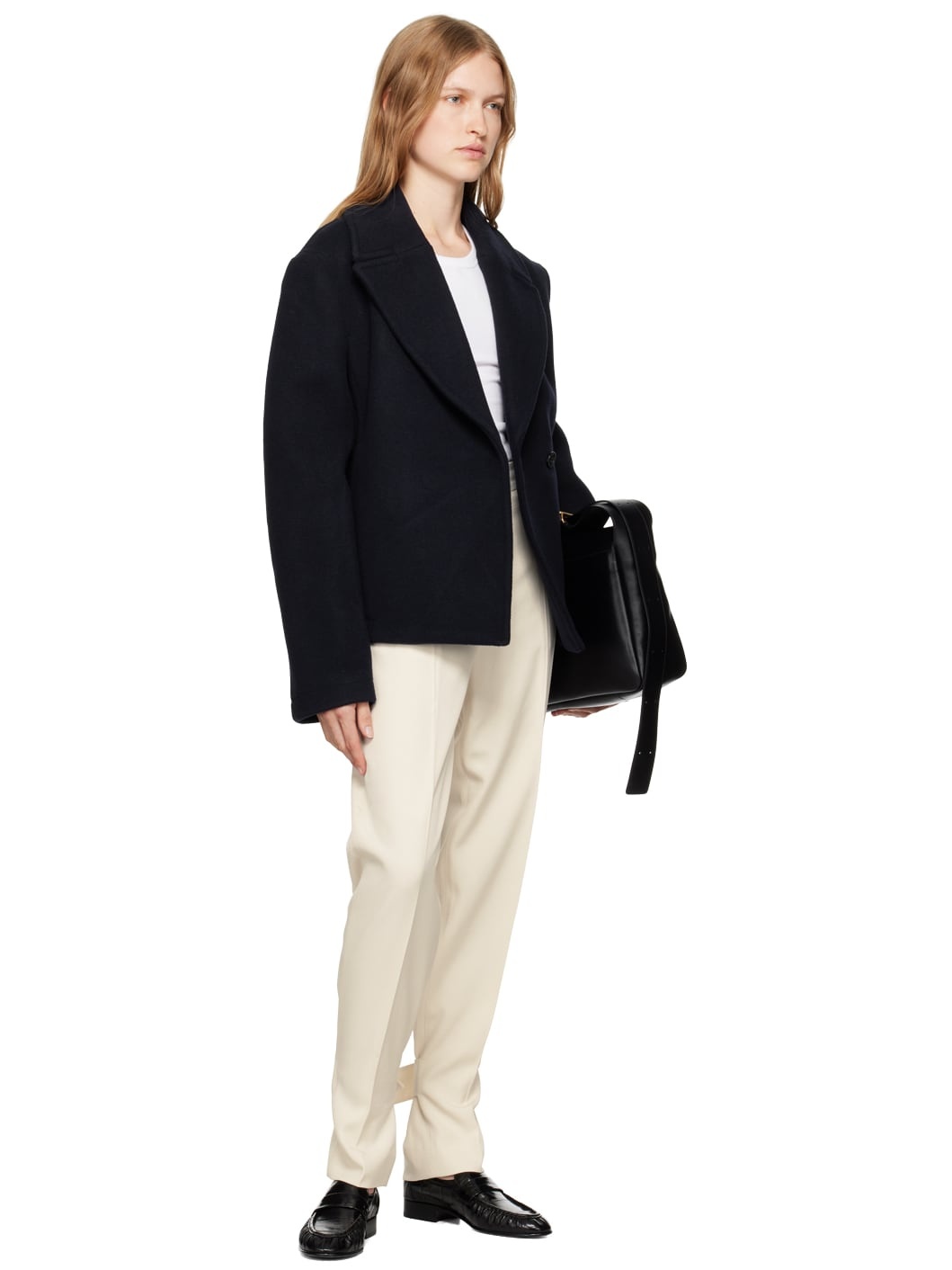 Off-White Buckled Slouch Trousers - 4