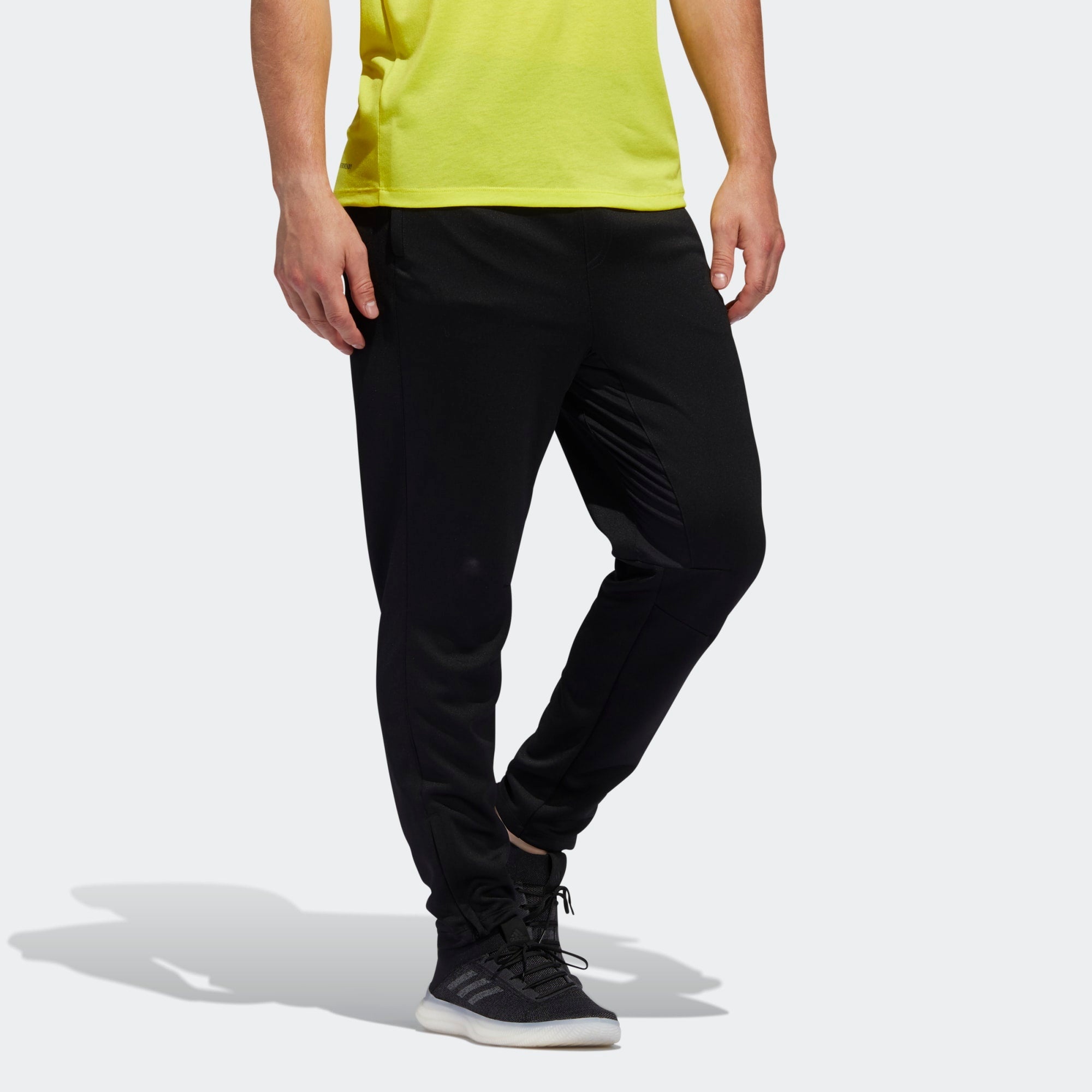 adidas City Base Pant Solid Color Basic Sports Pants Black FJ5135 - 6