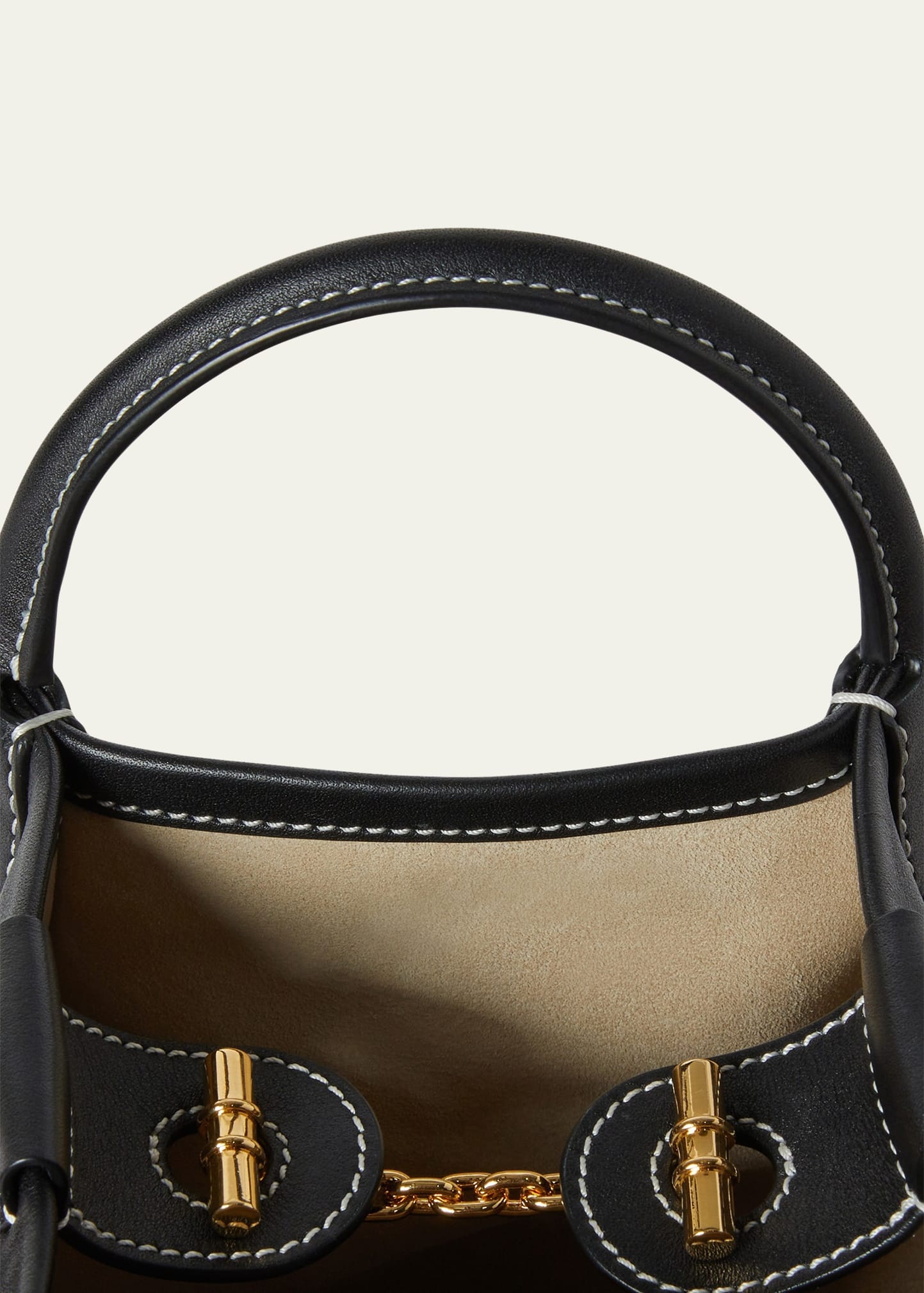 Bale Micro Rounded Leather Top-Handle Bag - 4