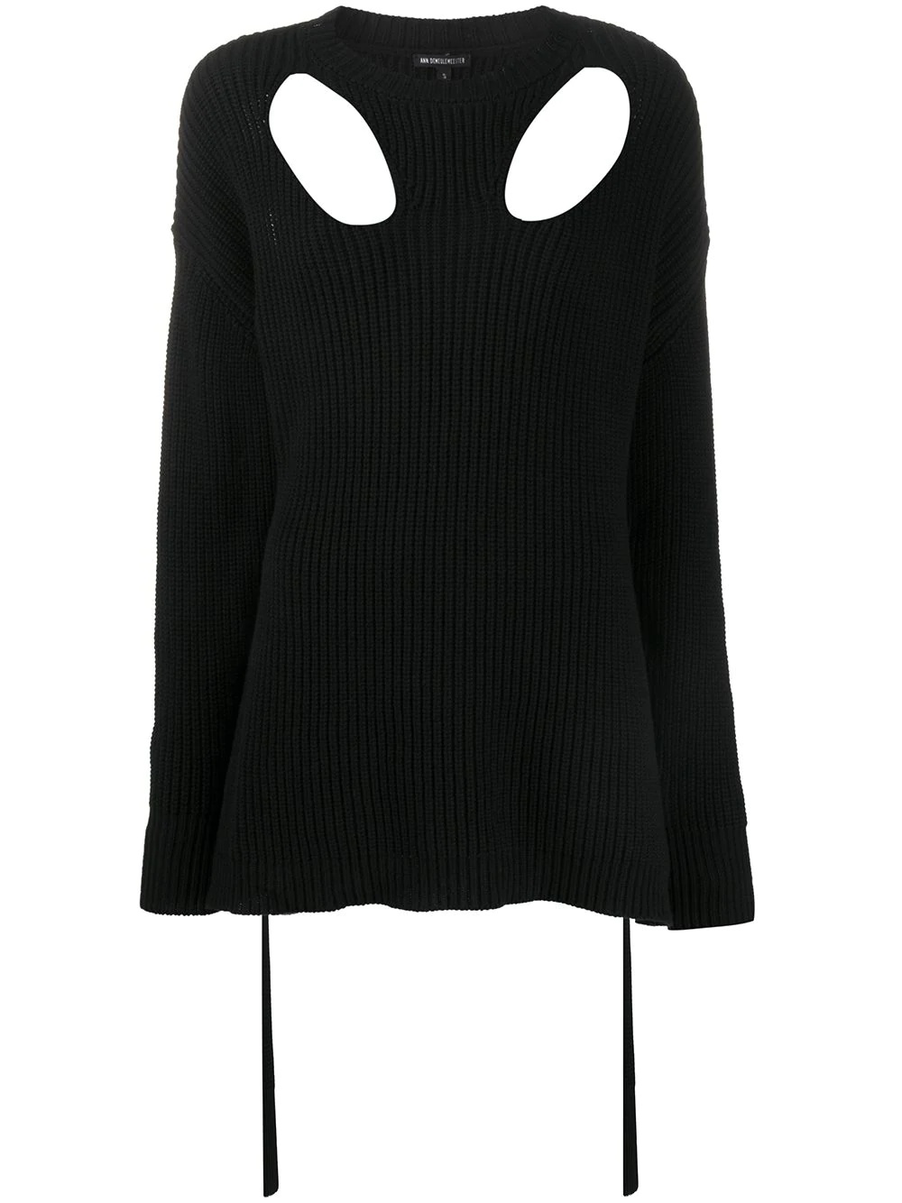 ribbed cut-out jumper - 1