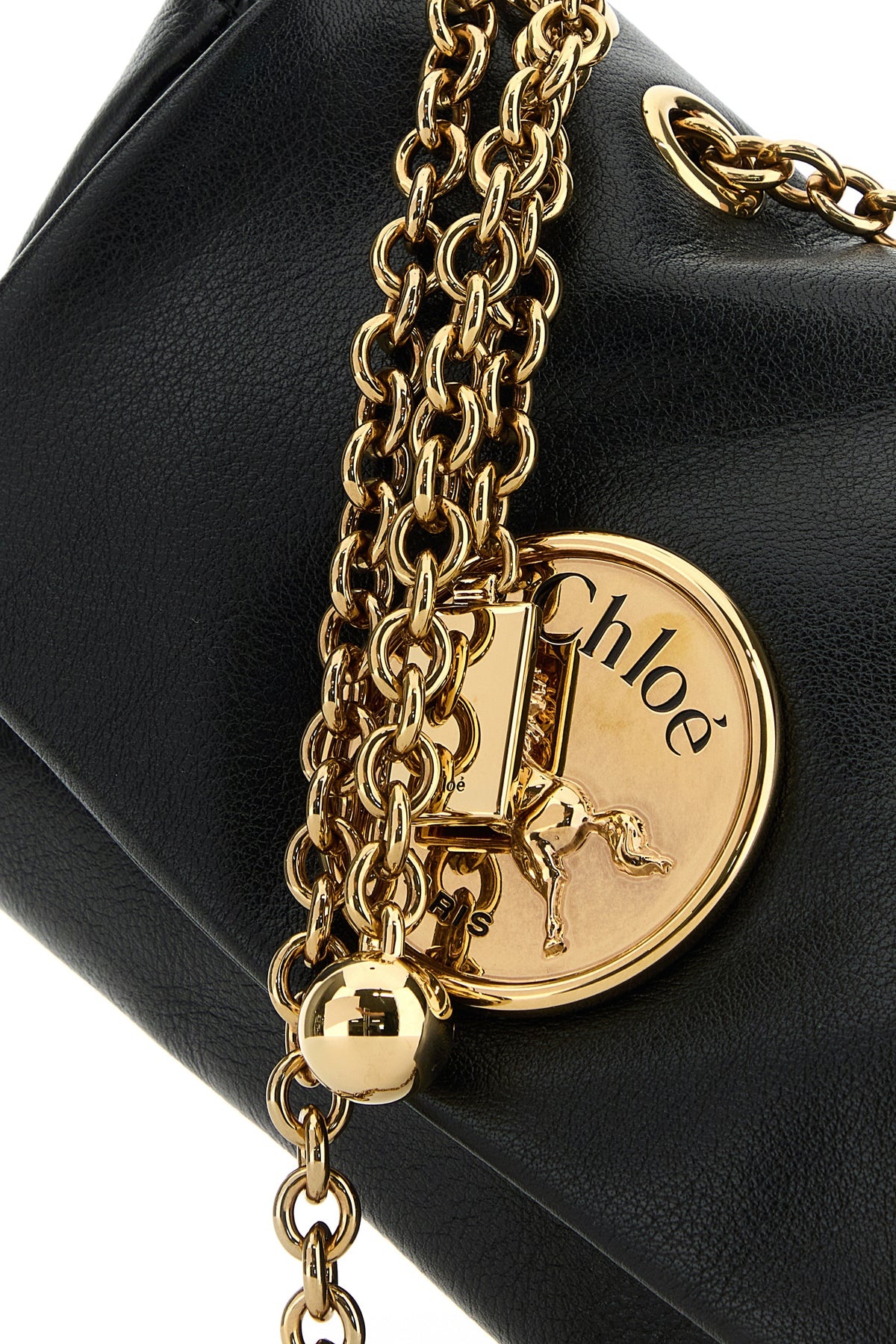 Black leather Heritage shoulder bag - 4