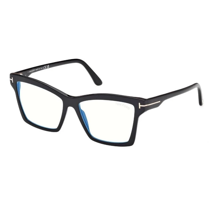 Tom Ford Blue Light Block Square Ladies Eyeglasses FT5964-B 001 54 - 1