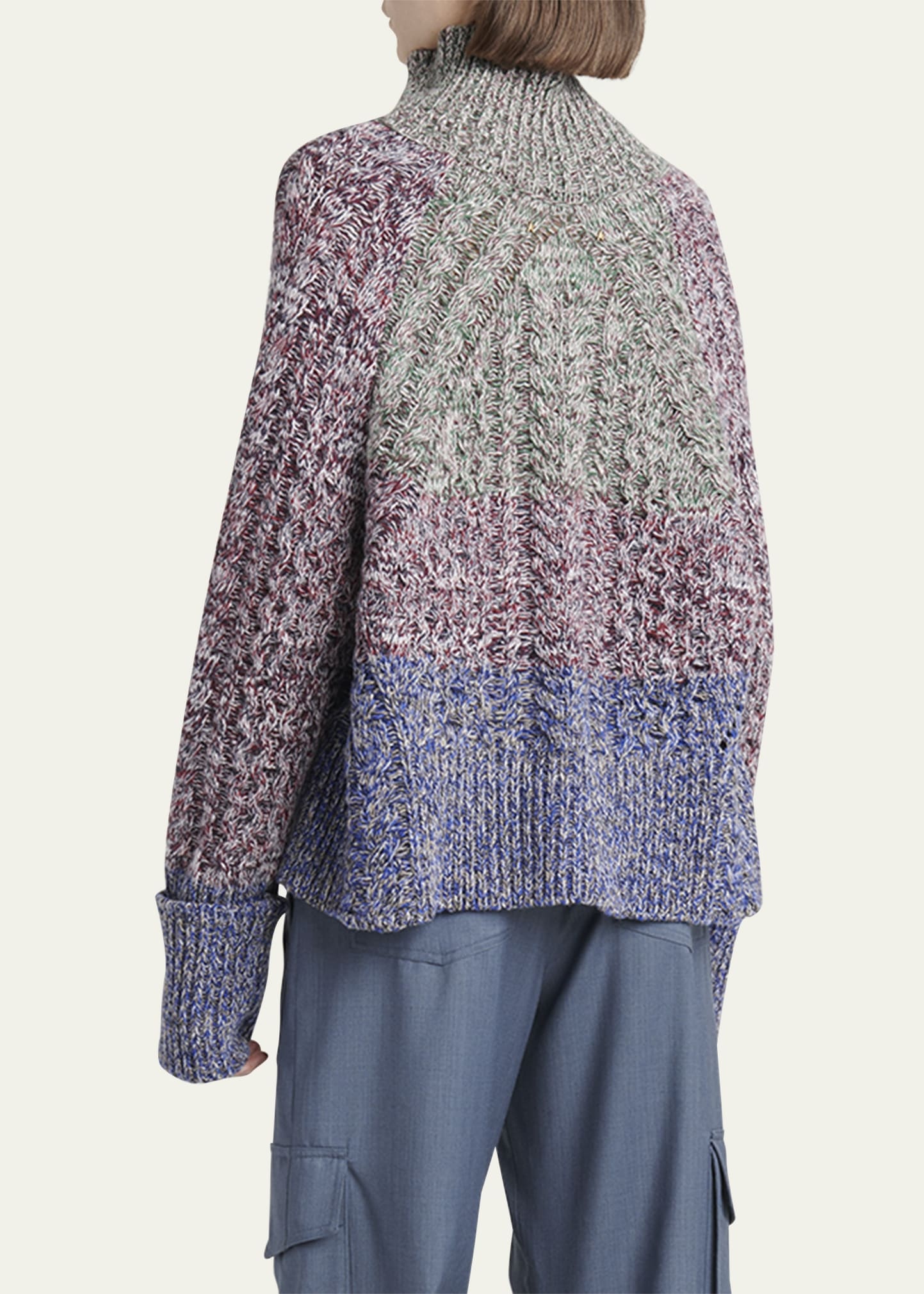 Journey Cable-Knit Turtleneck Sweater - 3