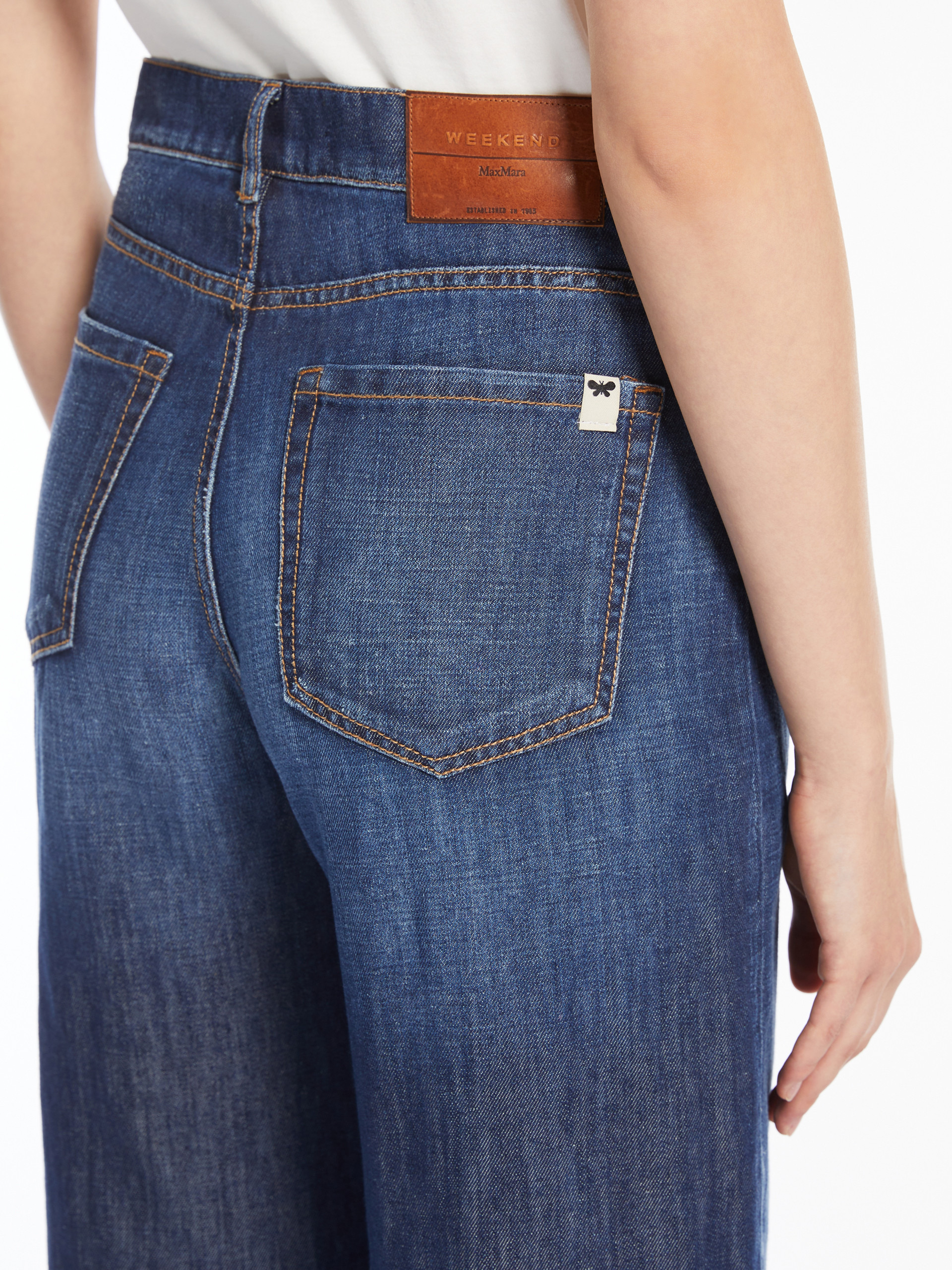 VOLPINO Linen and cotton denim jeans - 5