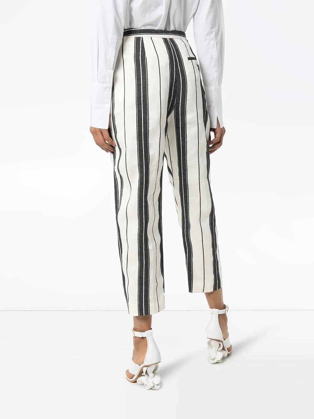 high waist striped trousers - 3