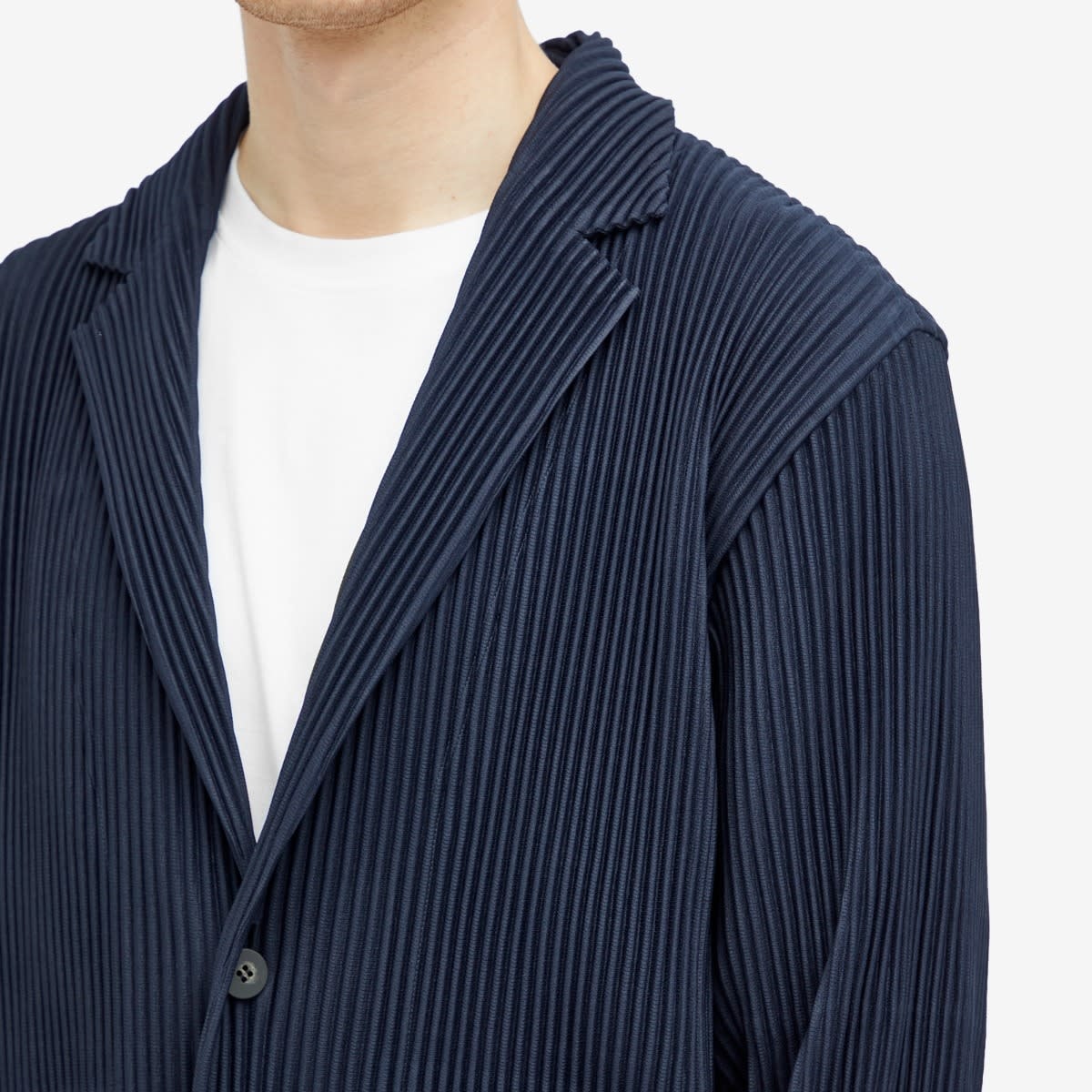 Homme Plissé Issey Miyake Pleated Single Breasted Jacket - 5