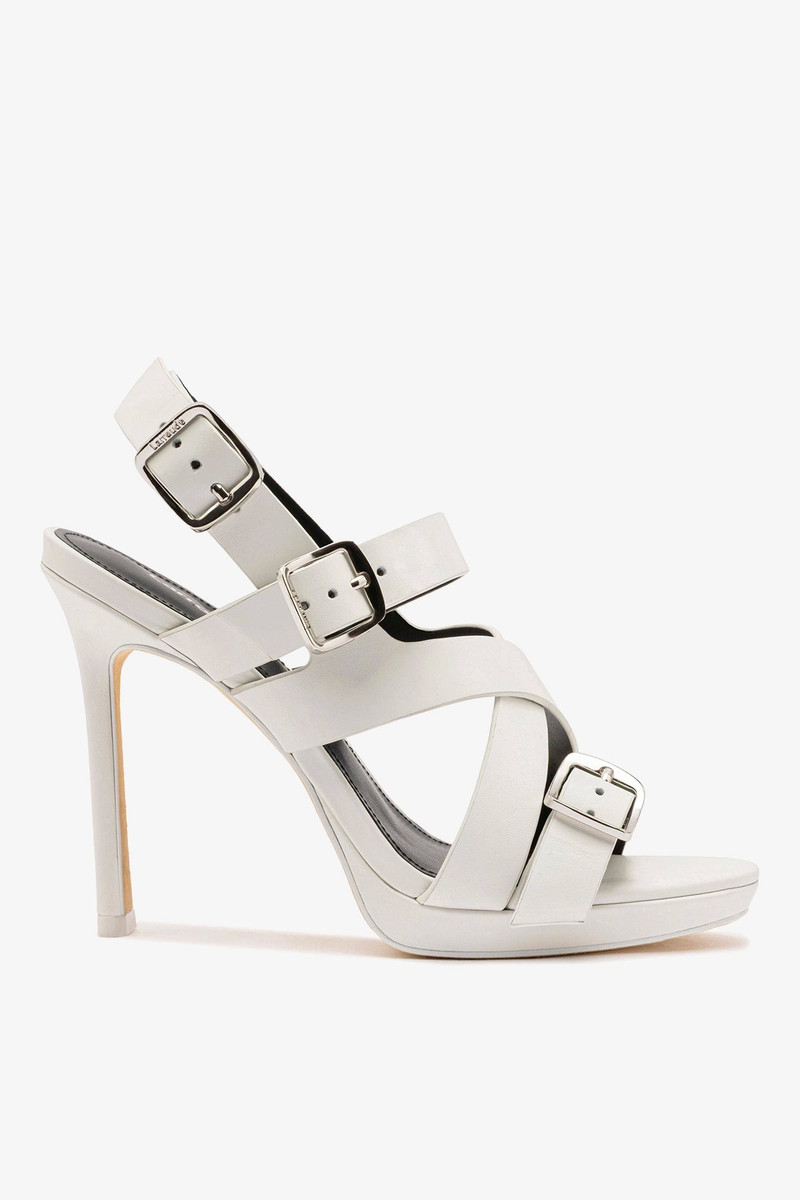 Patti Sandal In White Leather 1