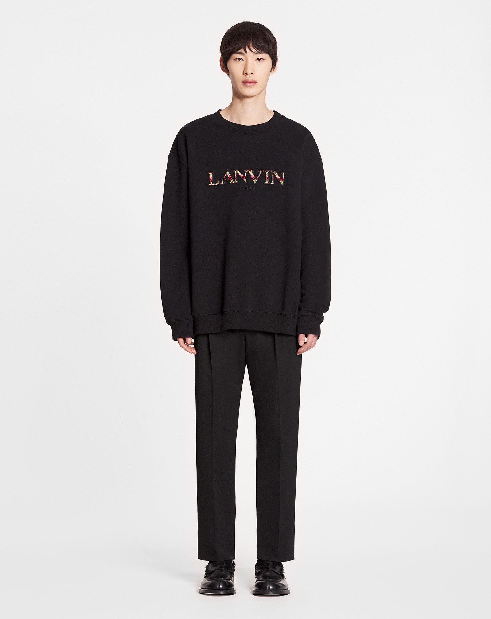 OVERSIZED EMBROIDERED LANVIN CURB SWEATSHIRT - 2