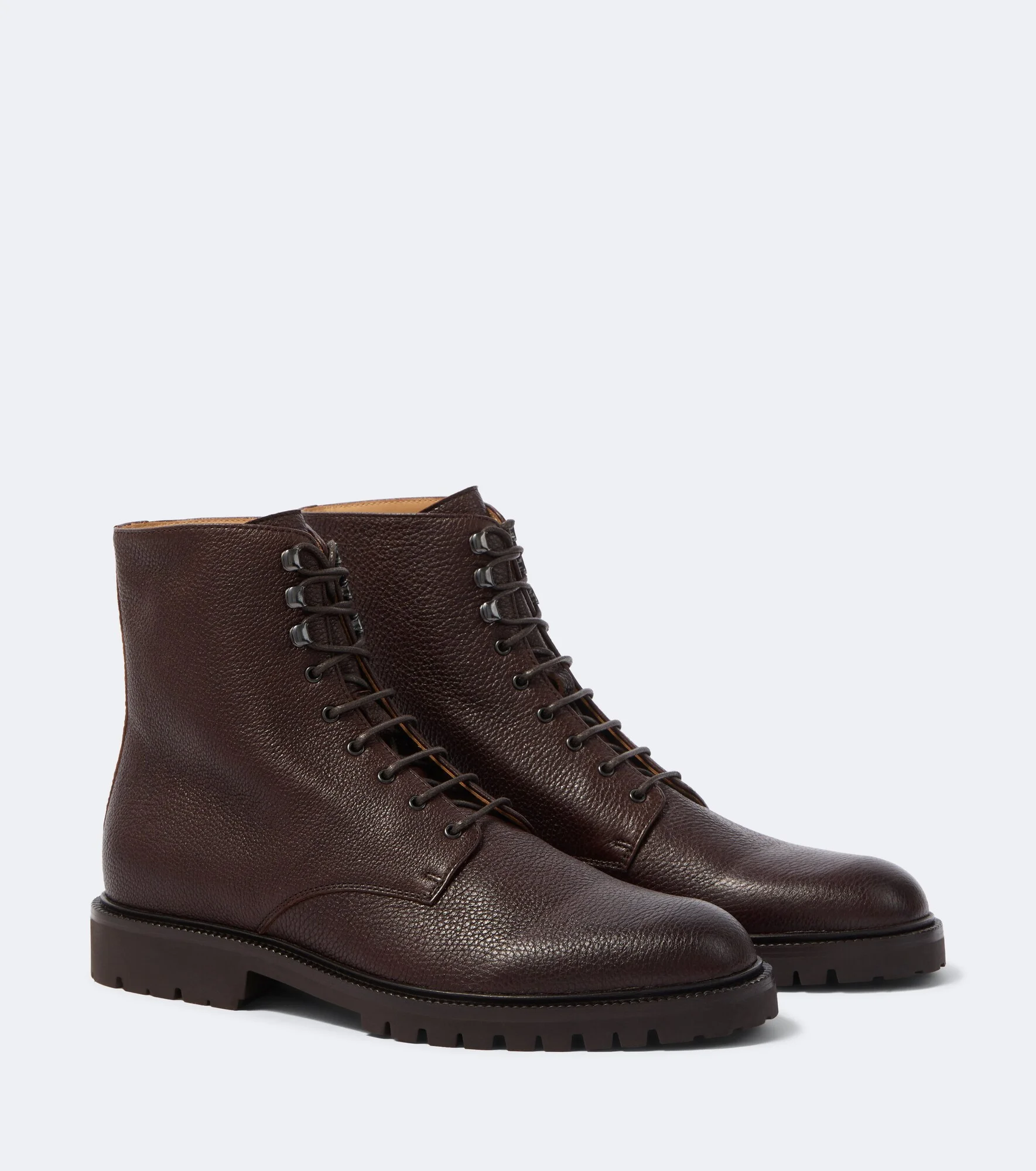 Leather lace-up boots - 1