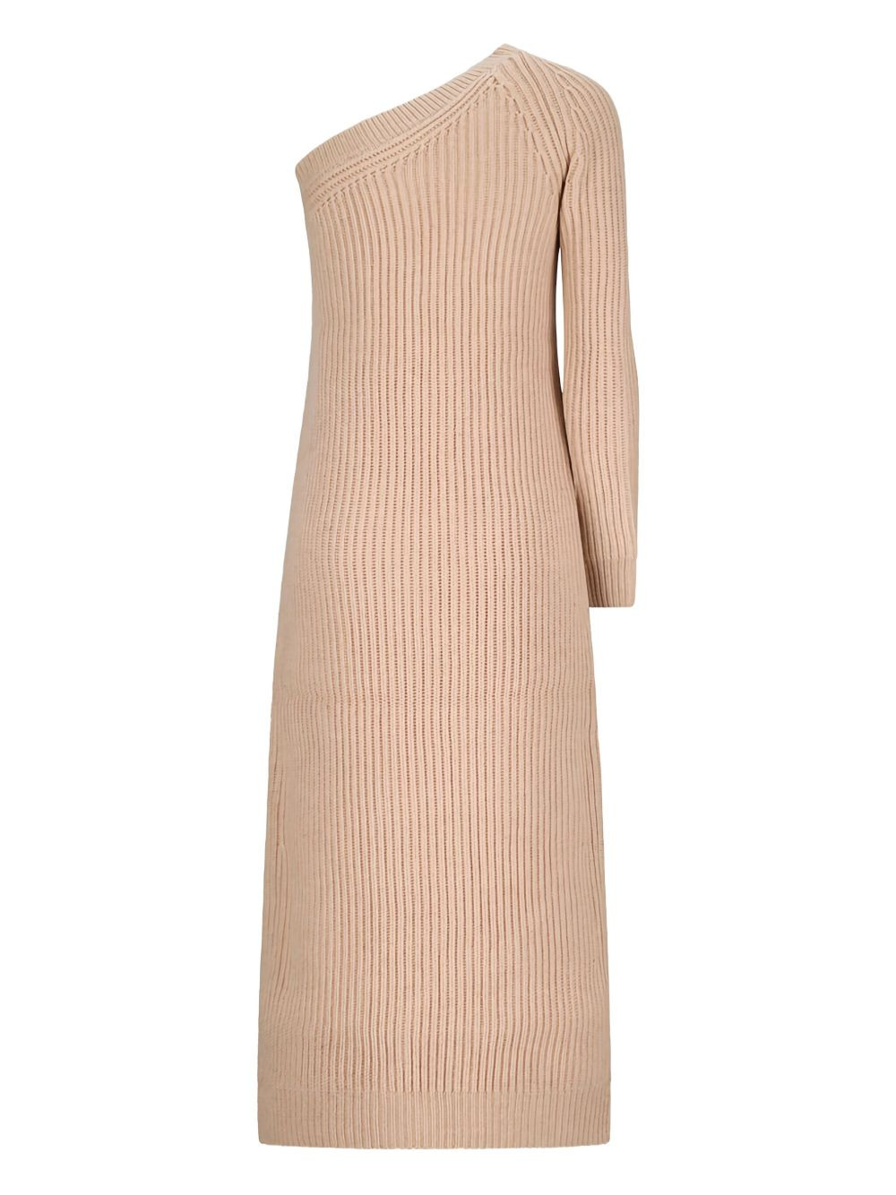 Monospalla one-shoulder ribbed knit maxi dress - 2