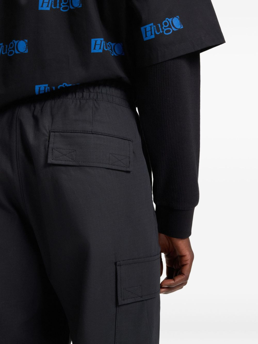 drawstring cargo trousers - 5