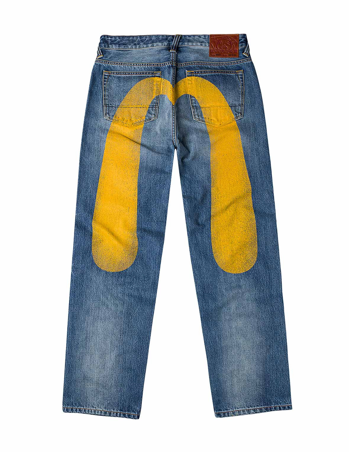 Yellow Daicock Print Regular Fit Jeans #2000 - 9