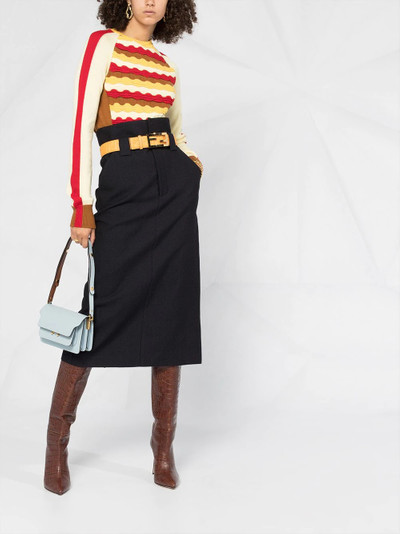 FENDI tailored checked pencil skirt outlook