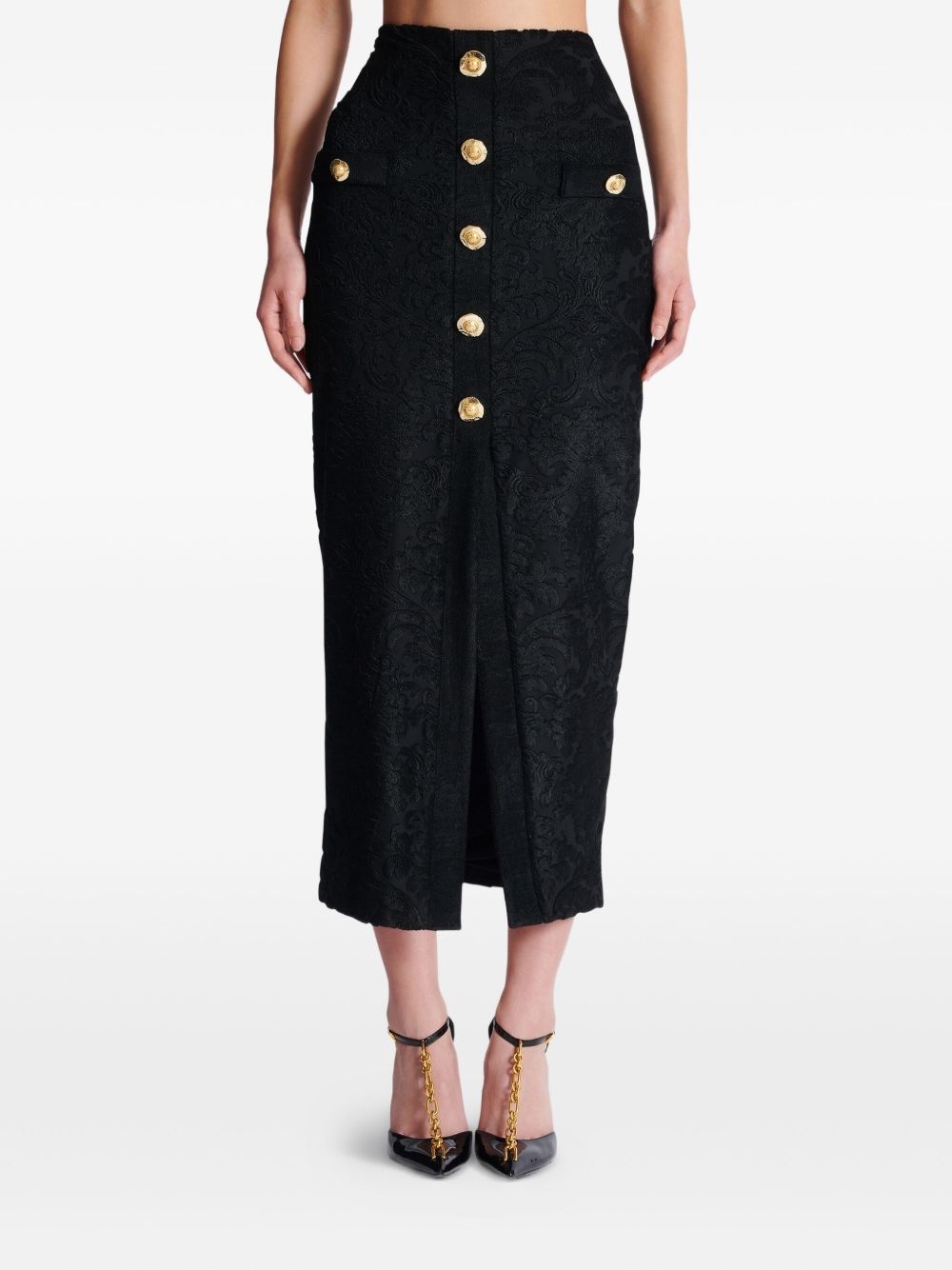 patterned-jacquard skirt - 5