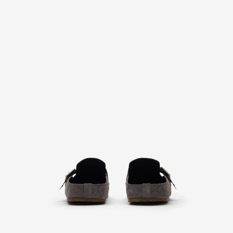 Check Suede Urchin Clogs 3