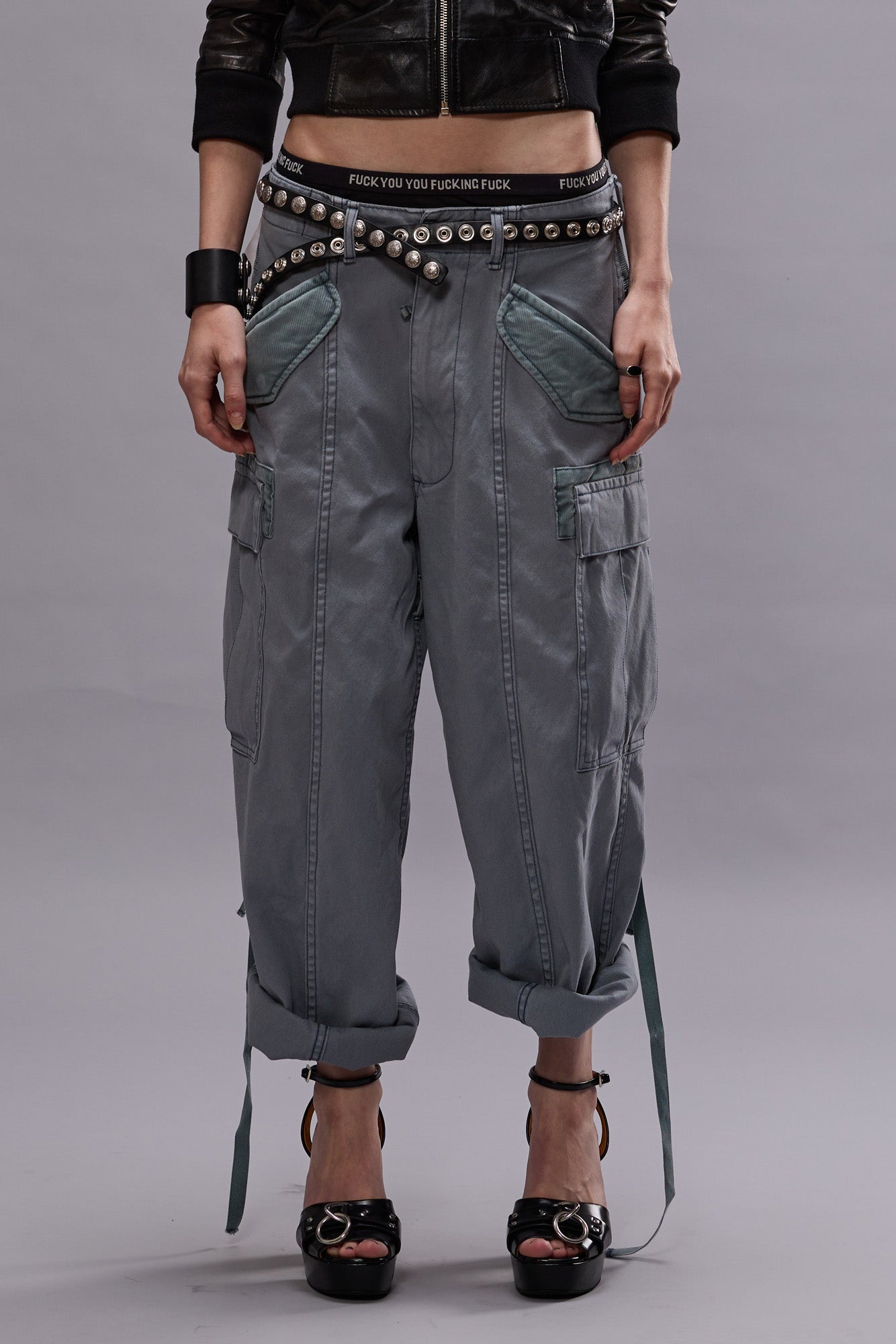 CROPPED CARGO - FADED STEEL BLUE CANVAS - 2