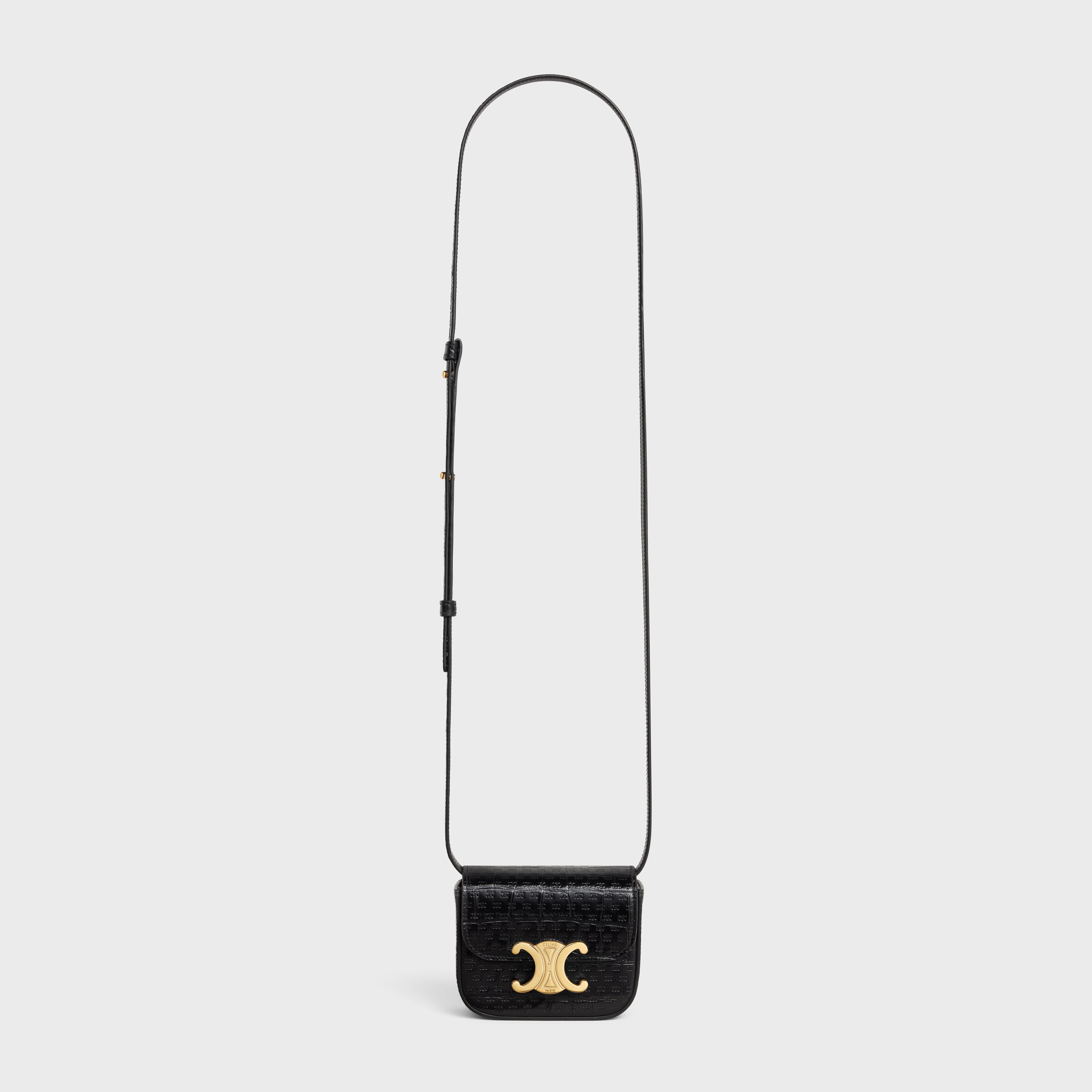 MINI CLAUDE in CALFSKIN CROCO EFFECT EMBOSSED TRIOMPHE - 5