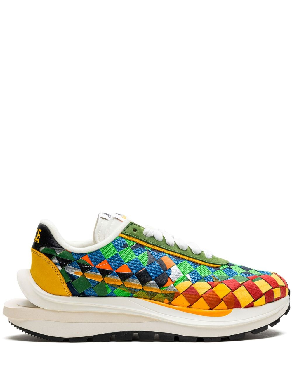 x sacai x Jean Paul Gaultier Vaporwaffle Woven "Green Gusto" sneakers - 1