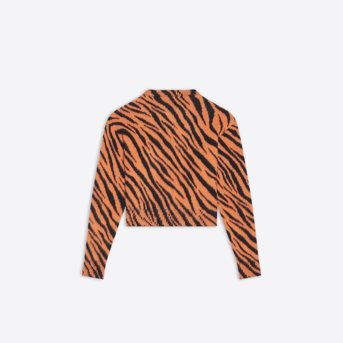 Women's Year Of The Tiger Cropped Sweater in Orange - 2