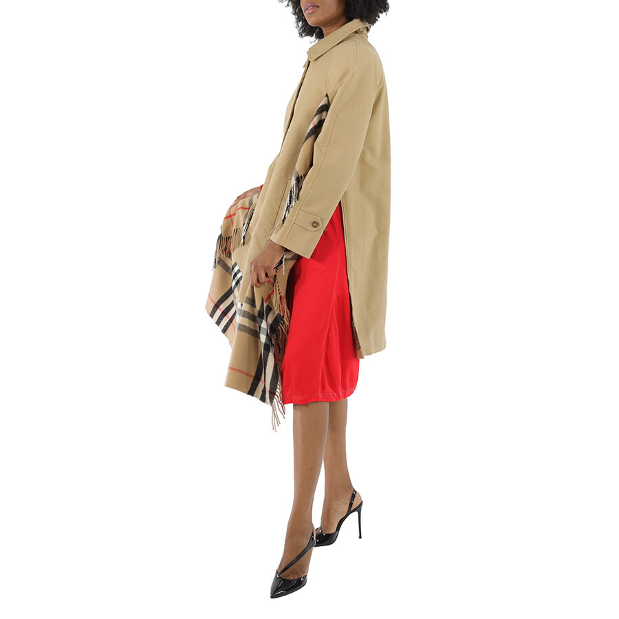 Open Box - Burberry Ladies Honey Cotton Gabardine Car Coat, Brand Size 6 (US Size 4) - 5