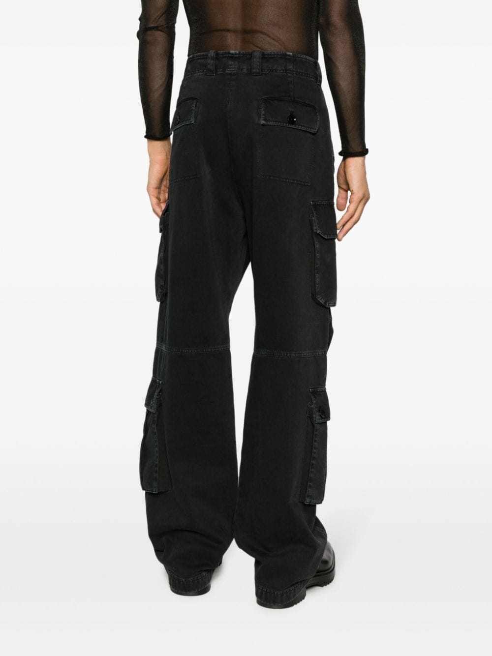 straight-leg cargo jeans - 4