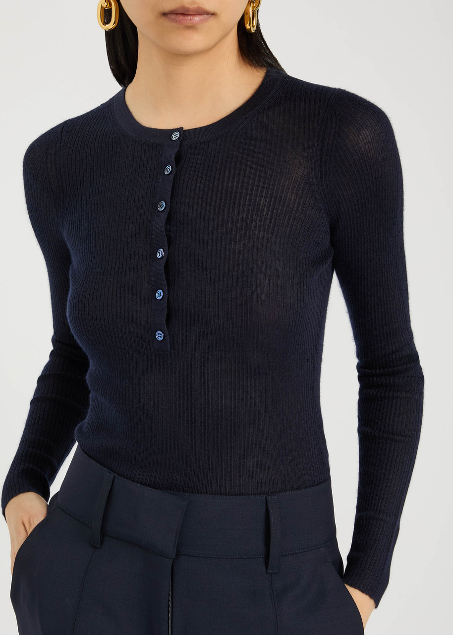 Gabriela Hearst Julian Henley Cashmere and Silk-blend top - 5