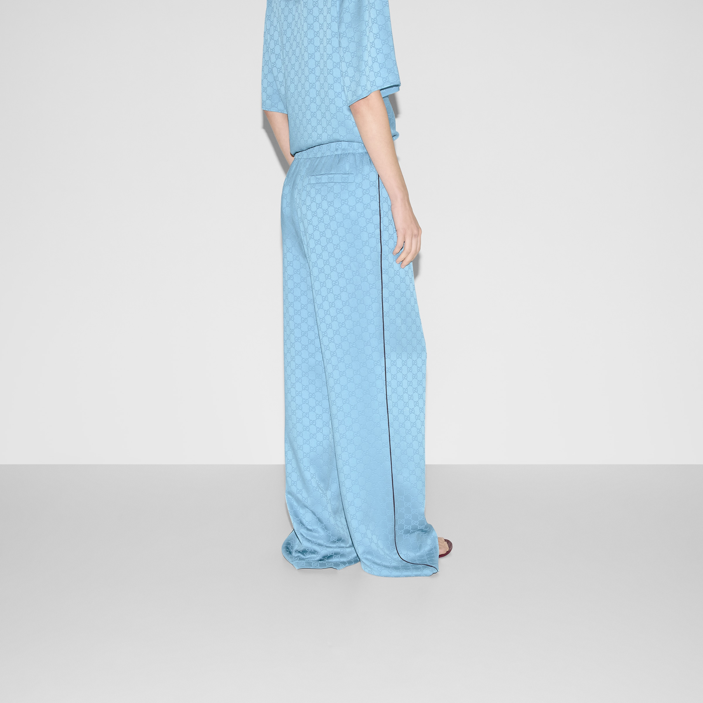 GG satin pants - 4