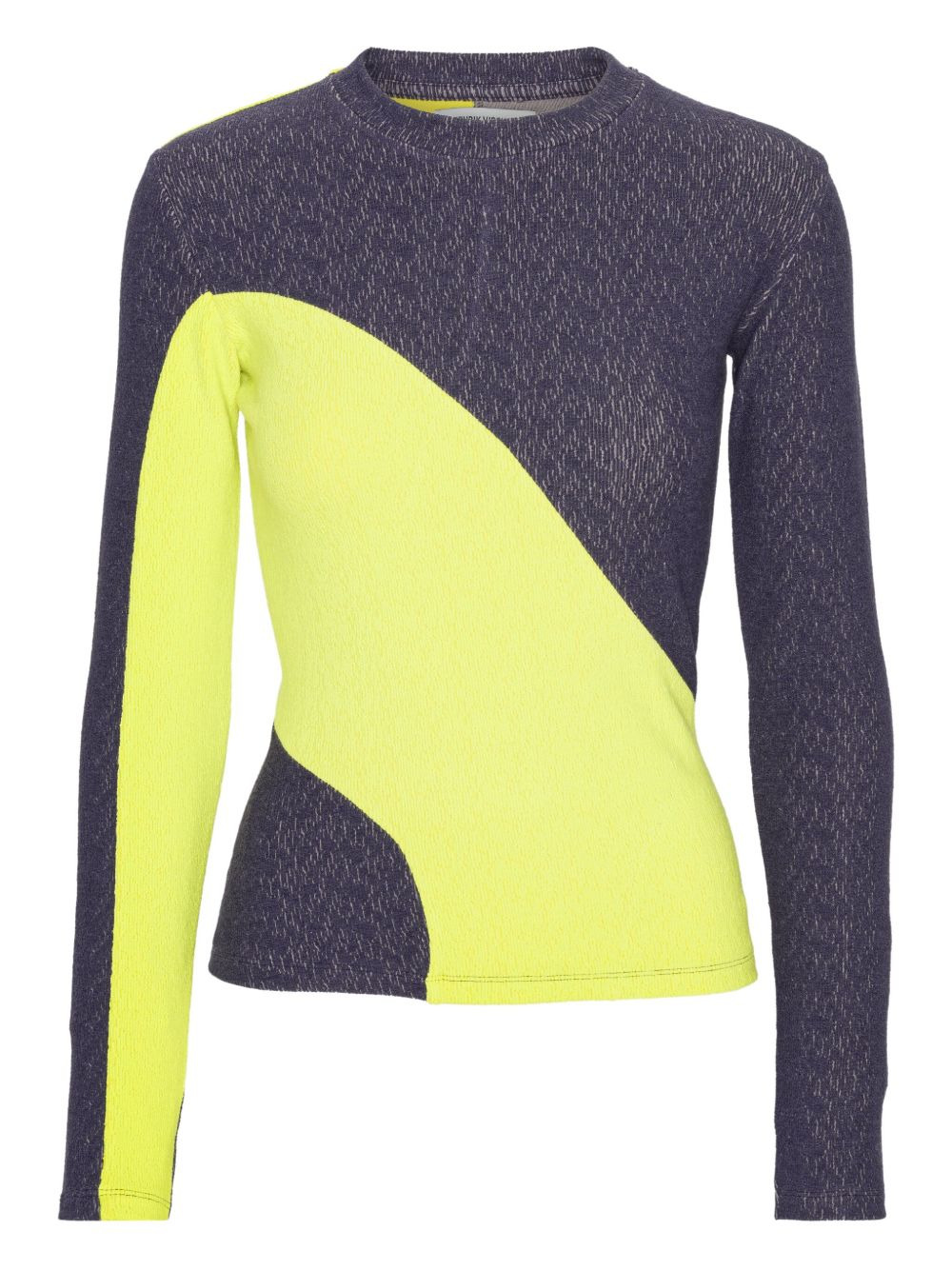 colour-block long-sleeve T-shirt - 1