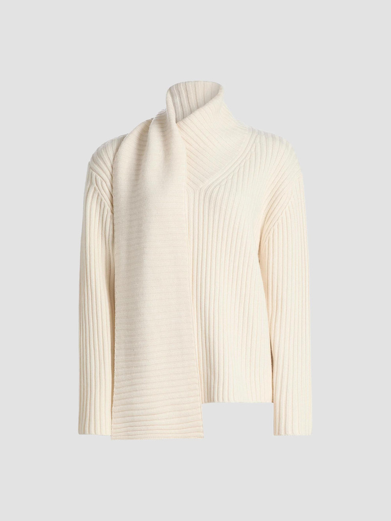 Women's The Noa Scarf Sweater - Ecru 1