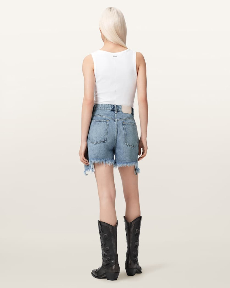 FRANKIE STUDDED DENIM SHORTS 6