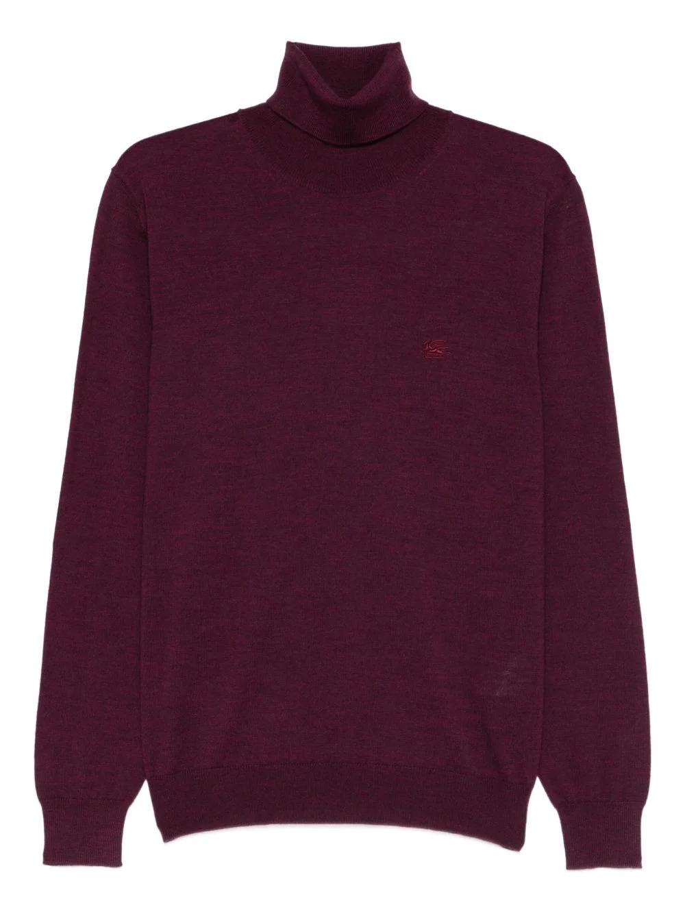 roll-neck embroidered top - 1