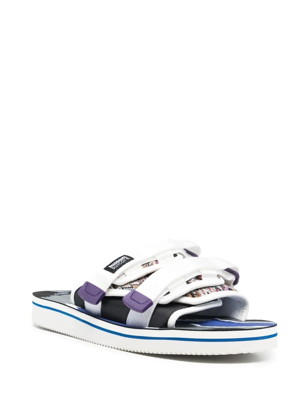 double touch-strap panelled slides - 2