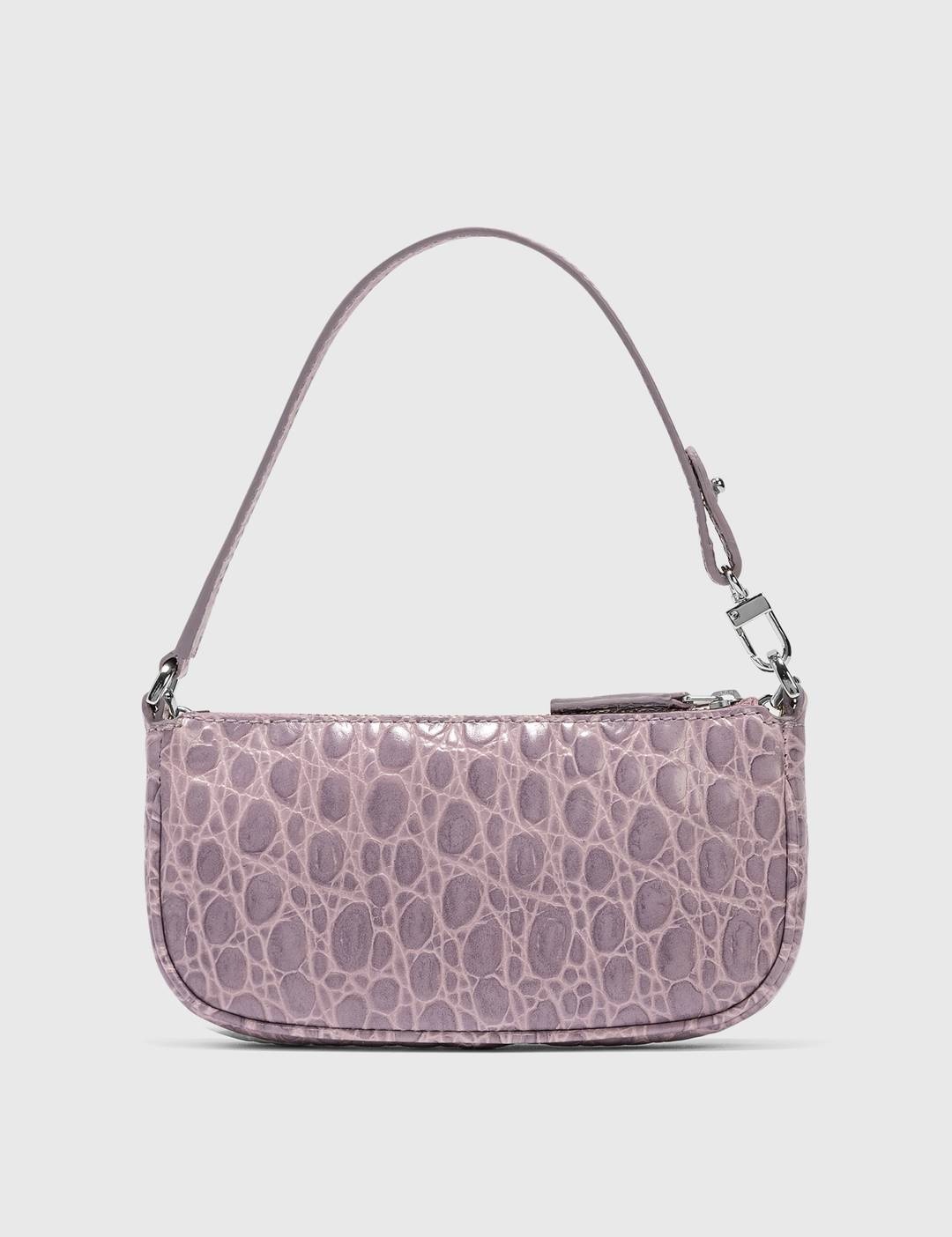 Mini Rachel Lilac Croco Embossed Leather Bag - 4