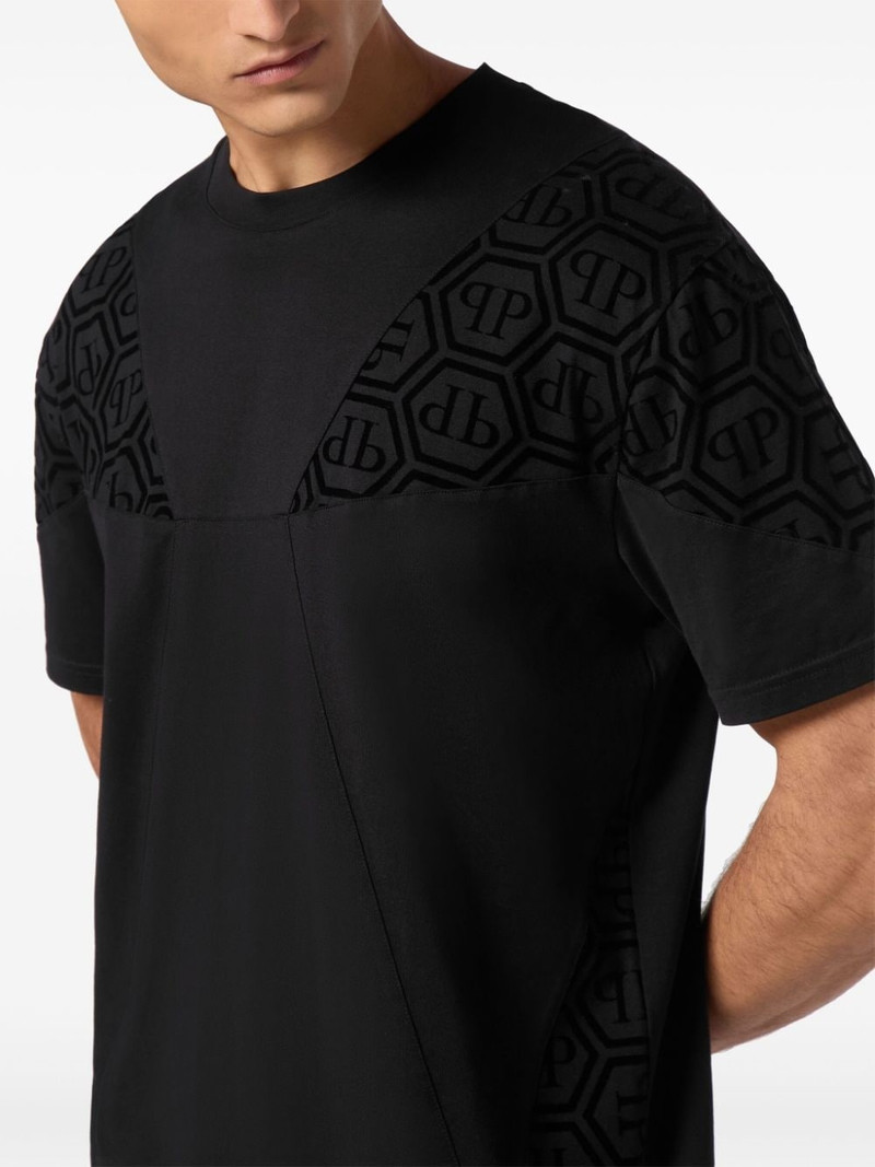 logo-panel cotton t-shirt 5
