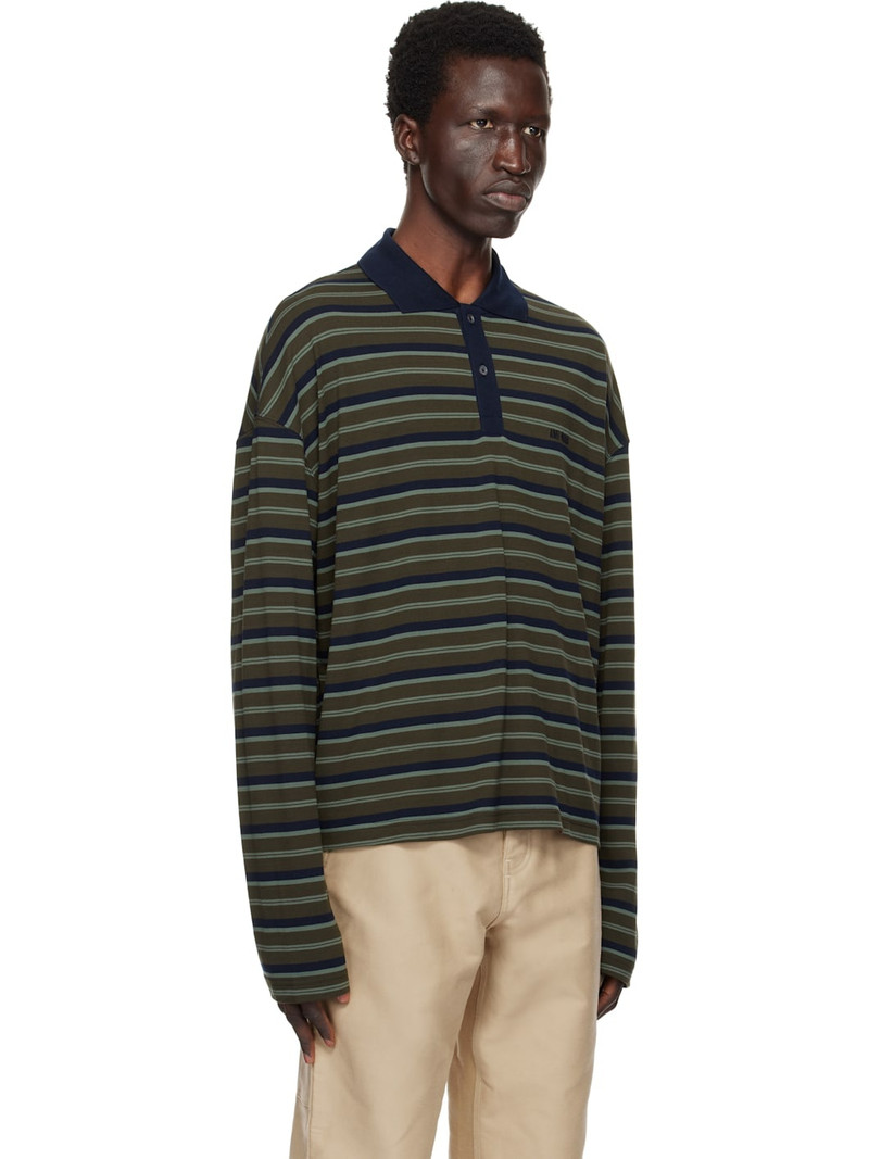 striped lyocell polo shirt 2