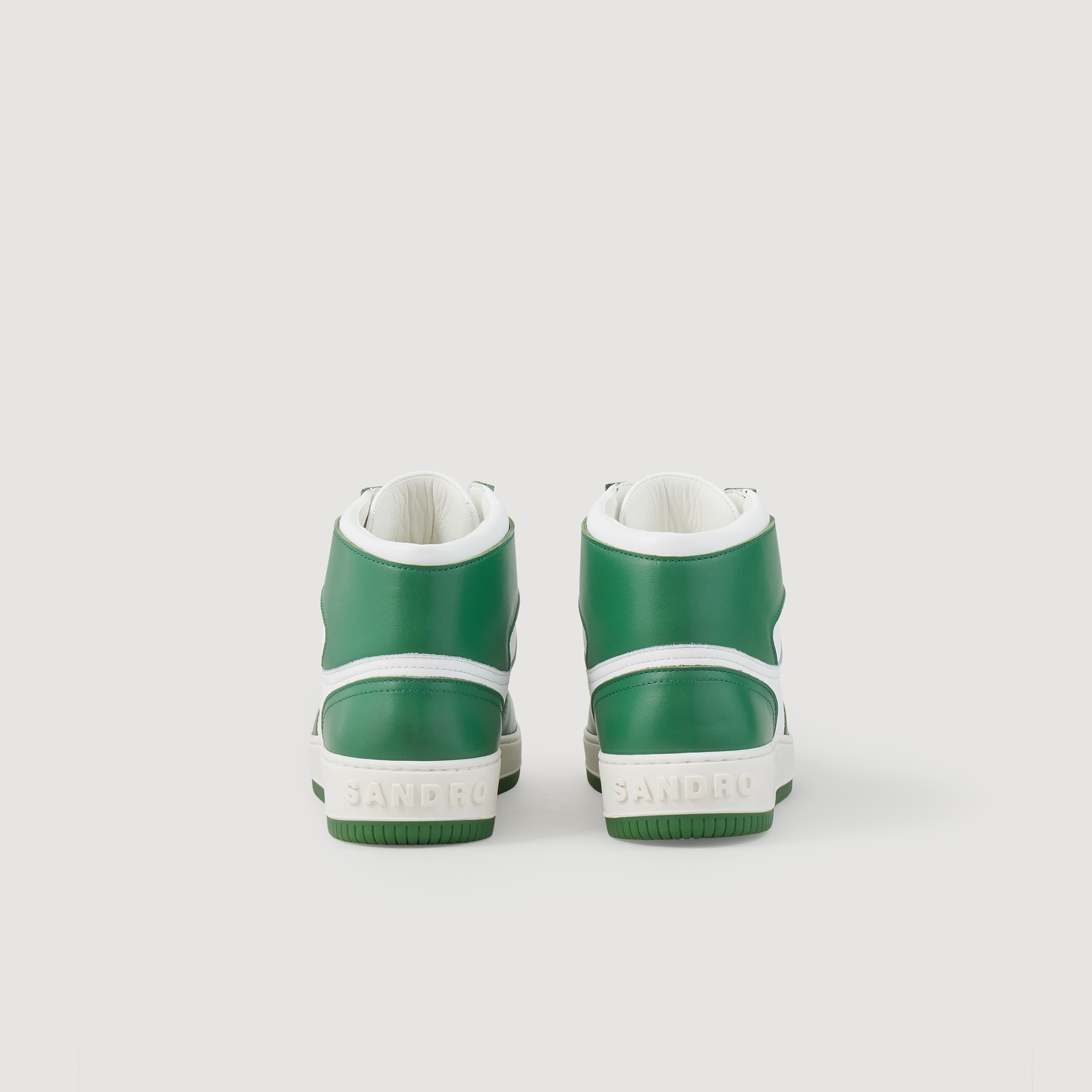 Leather high-top sneakers - 3