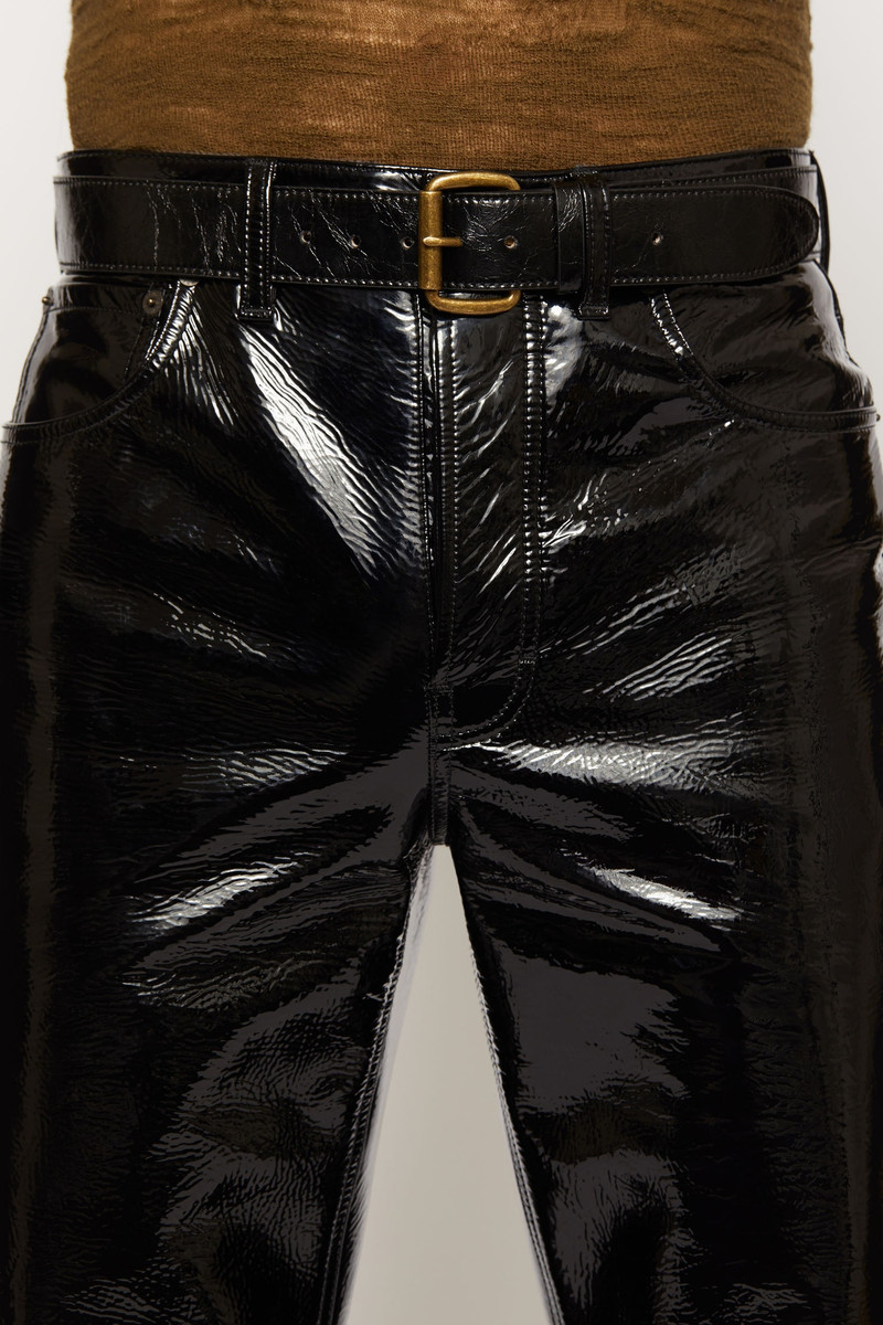 Cracked leather belt black 3