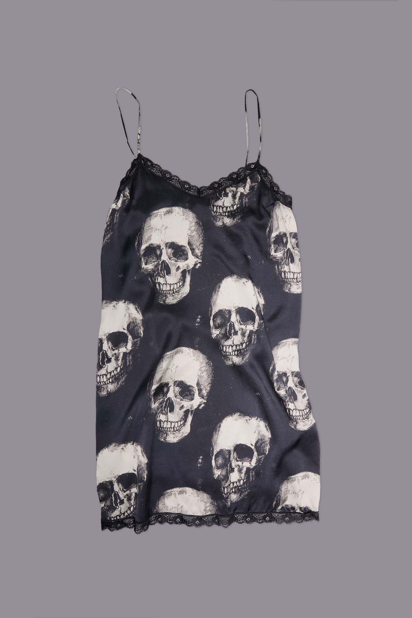 LACE TRIMMED SLIP DRESS - 3