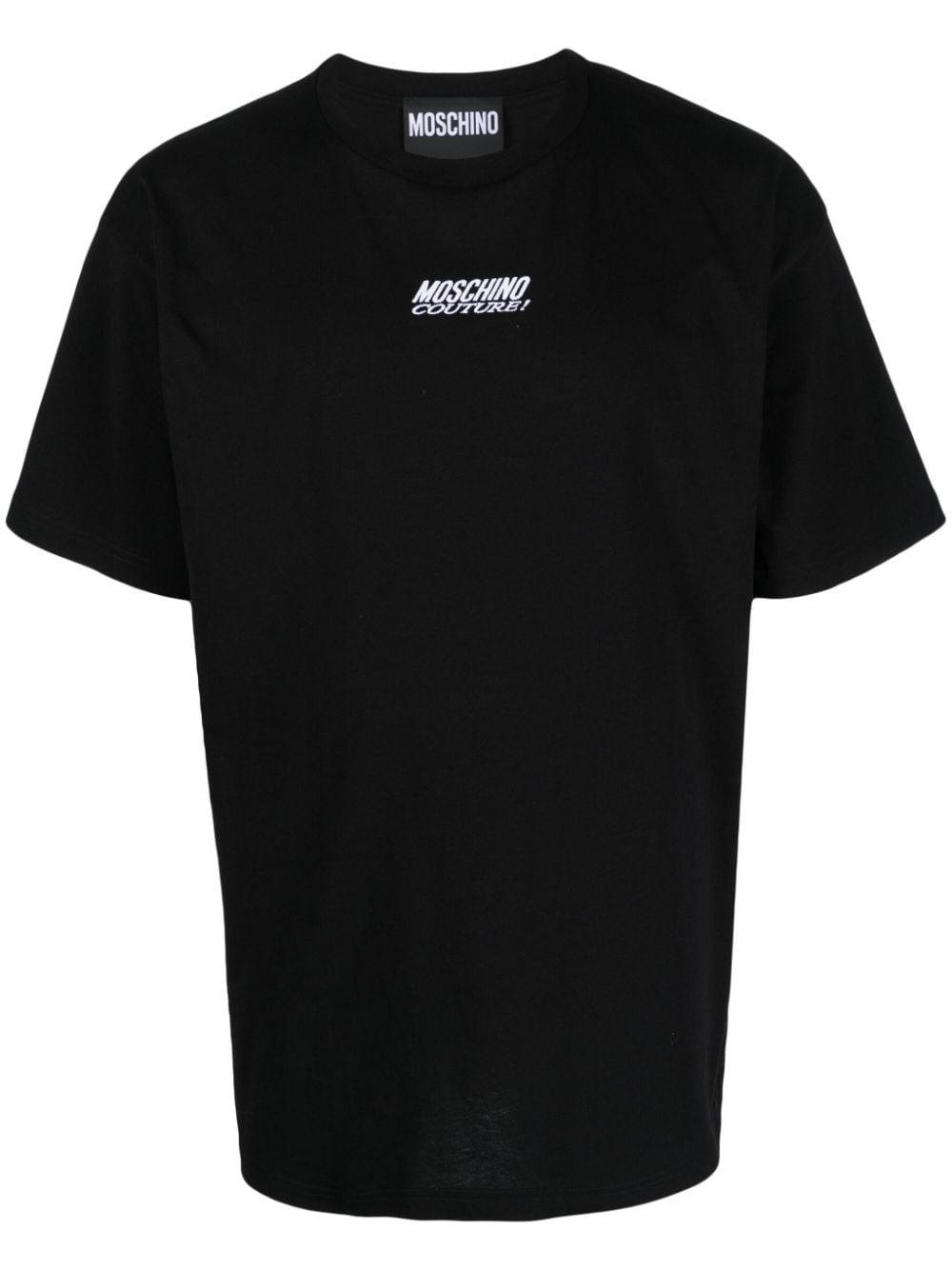 logo-embroidered cotton T-shirt - 1