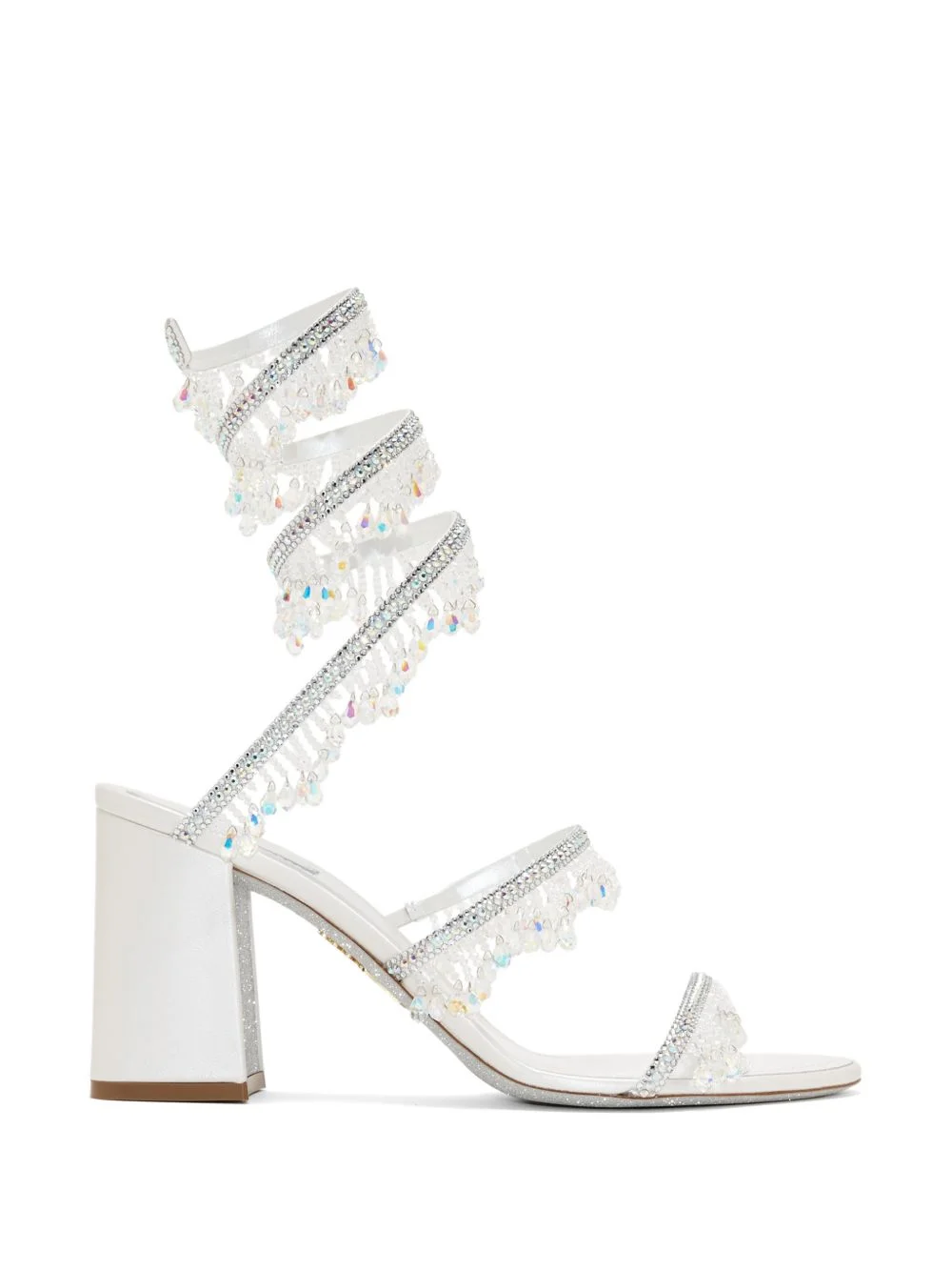 crystal-embellished strass sandals - 1