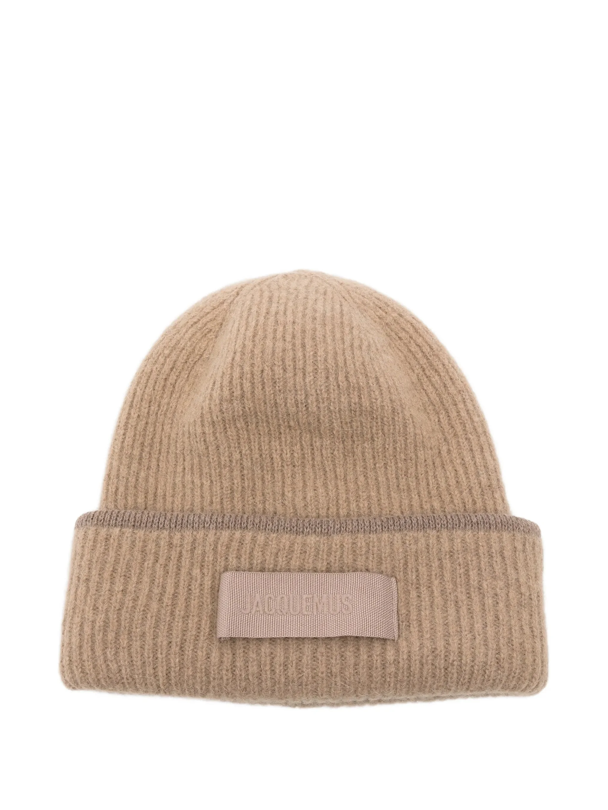 Jacquemus Logo-patch Ribbed-knit Beanie Hat - 1