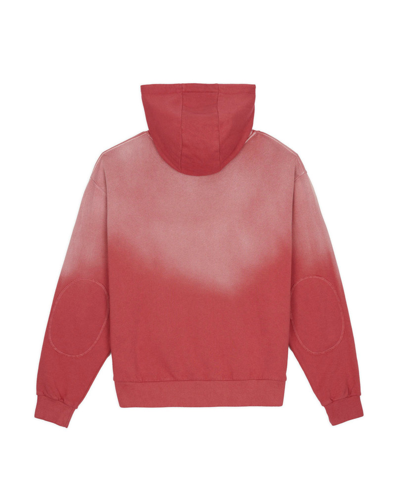 BRAIN DEAD Padded Elbow Zip-Up Hoodie - Brick outlook