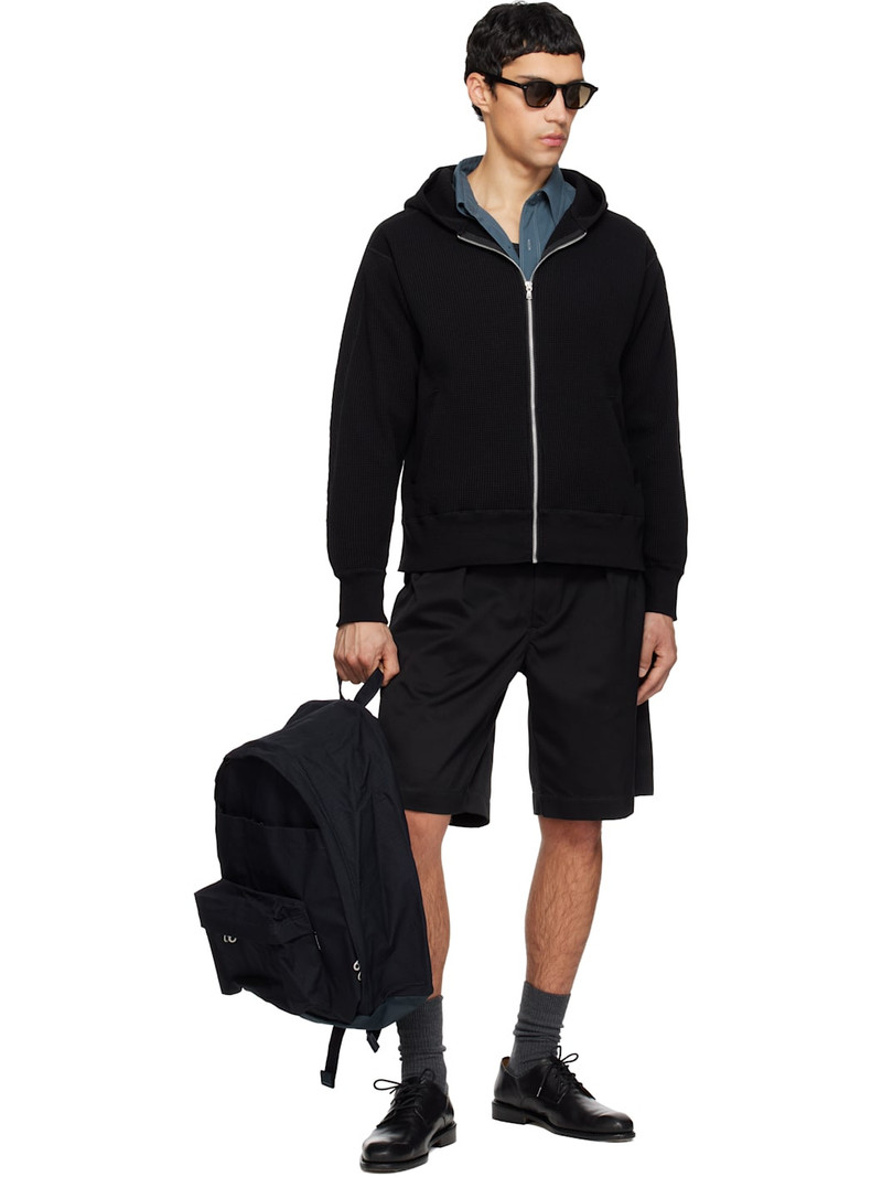 Nanamica Black Zip-Up Thermal Hoodie outlook