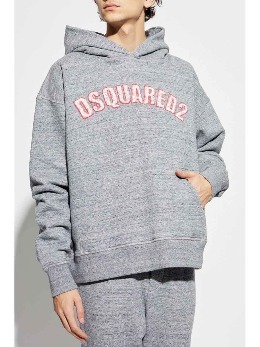 logo-embroidered hoodie - 3