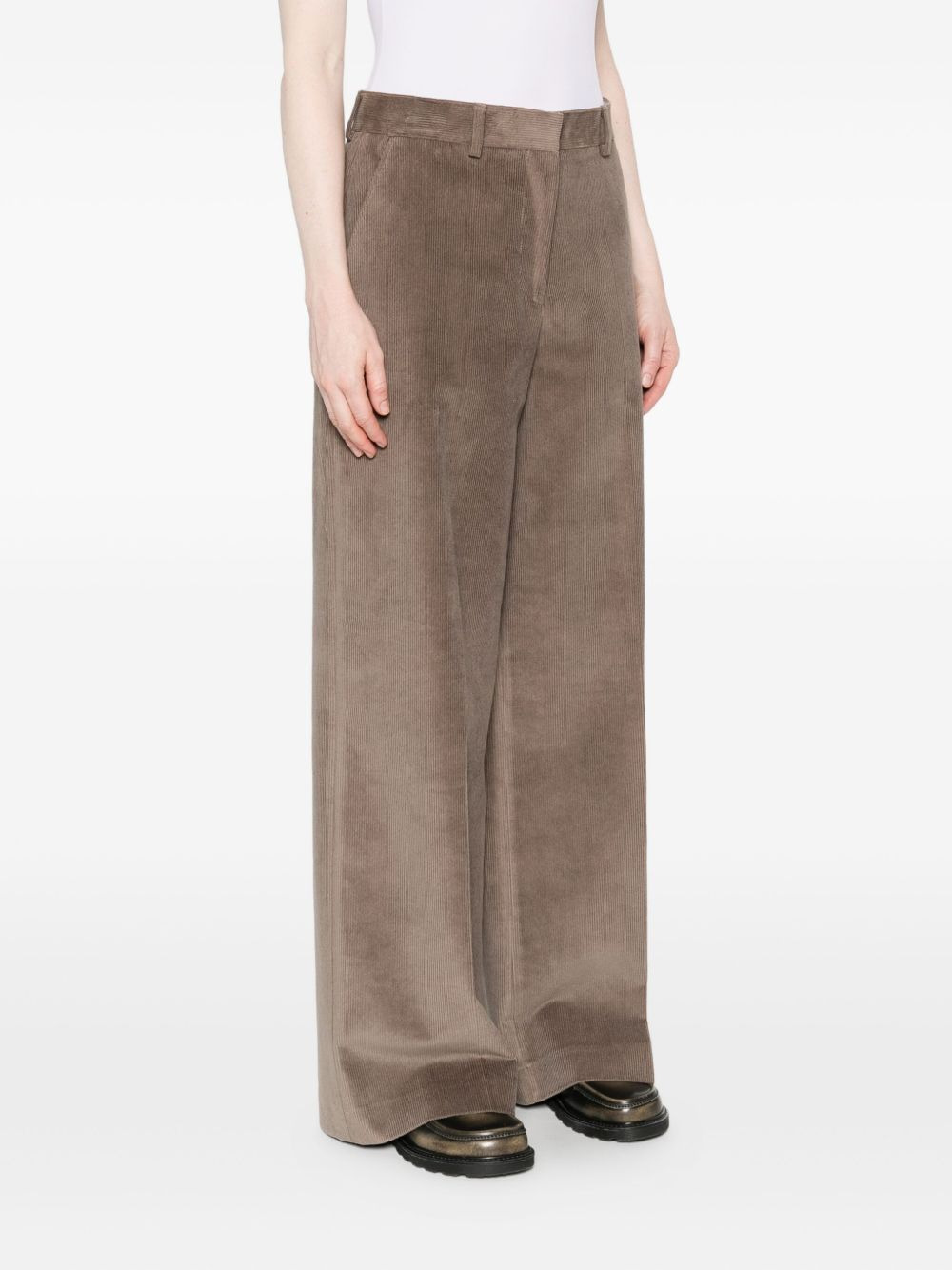 corduroy wide-leg trousers - 3