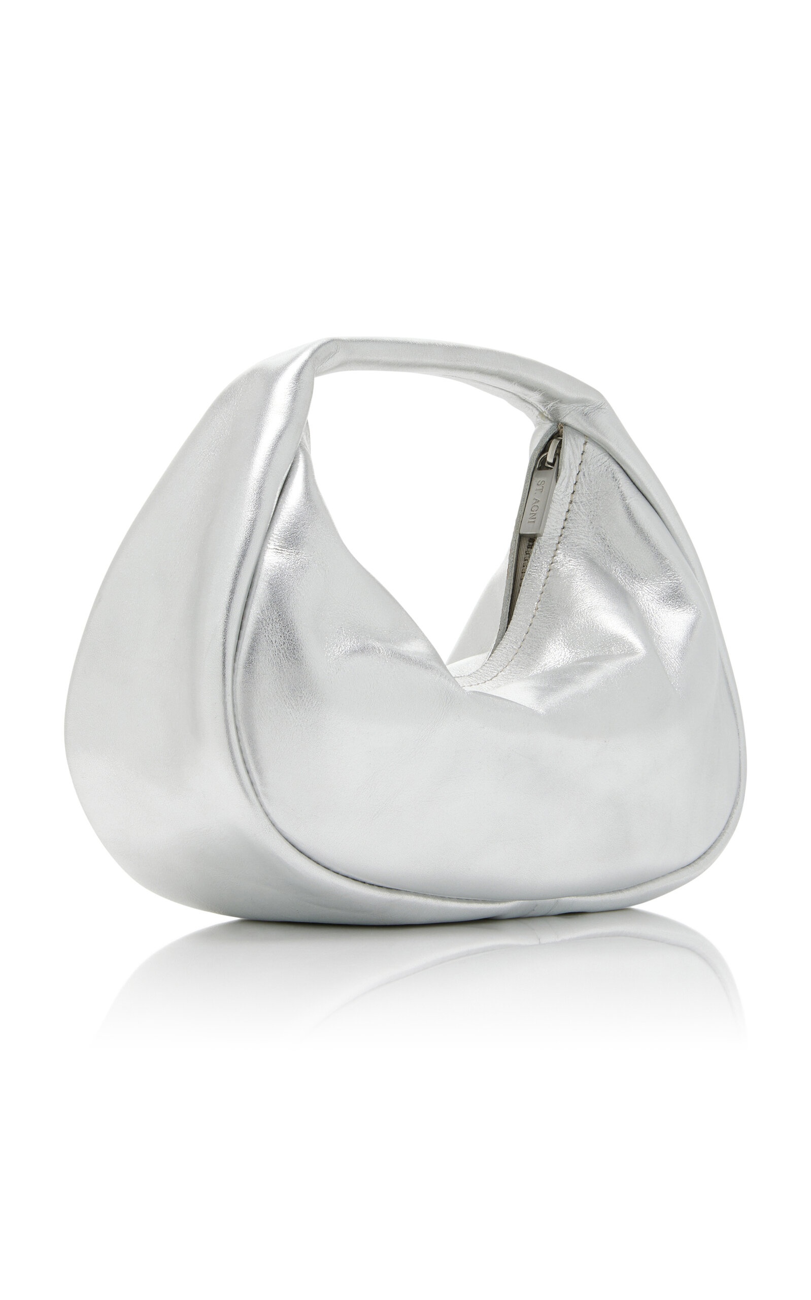 ST. AGNI Exclusive Mini Bon Bon Leather Bag silver | REVERSIBLE
