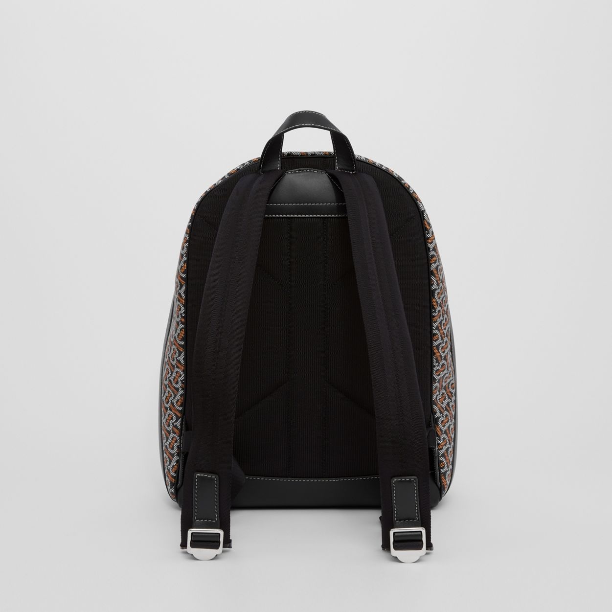 Monogram Print and Leather Backpack - 8