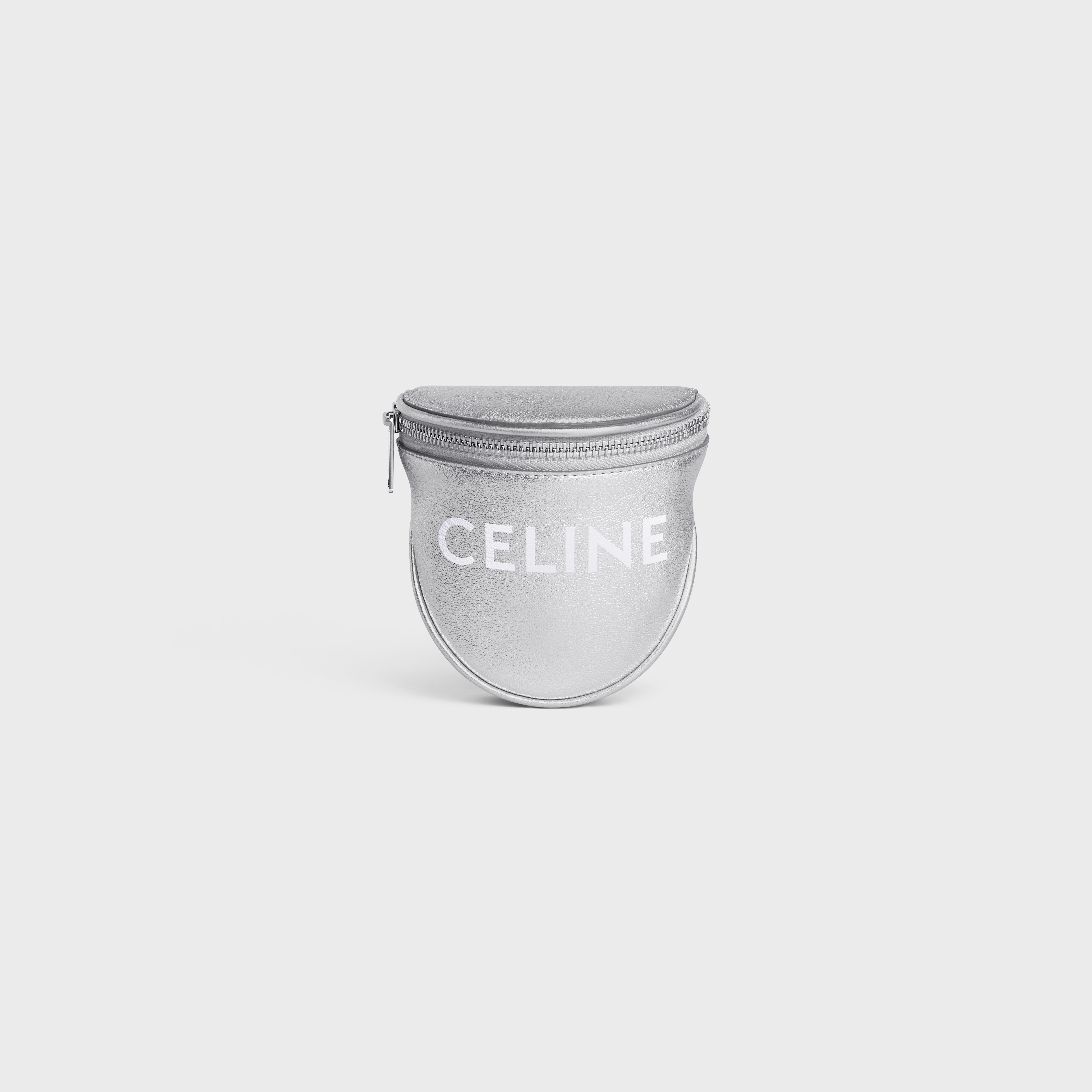 small zipped purse in laminated calfskin with celine print - 1