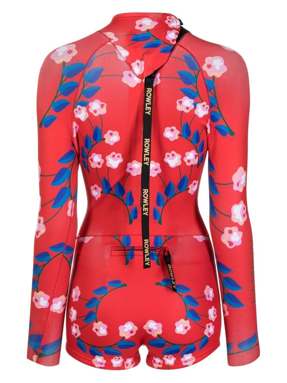 floral-print long-sleeve swimsuit - 2