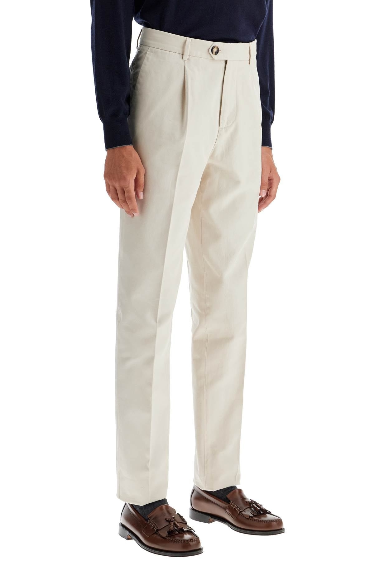 Pantaloni Leisure Fit In Gabardina - 3